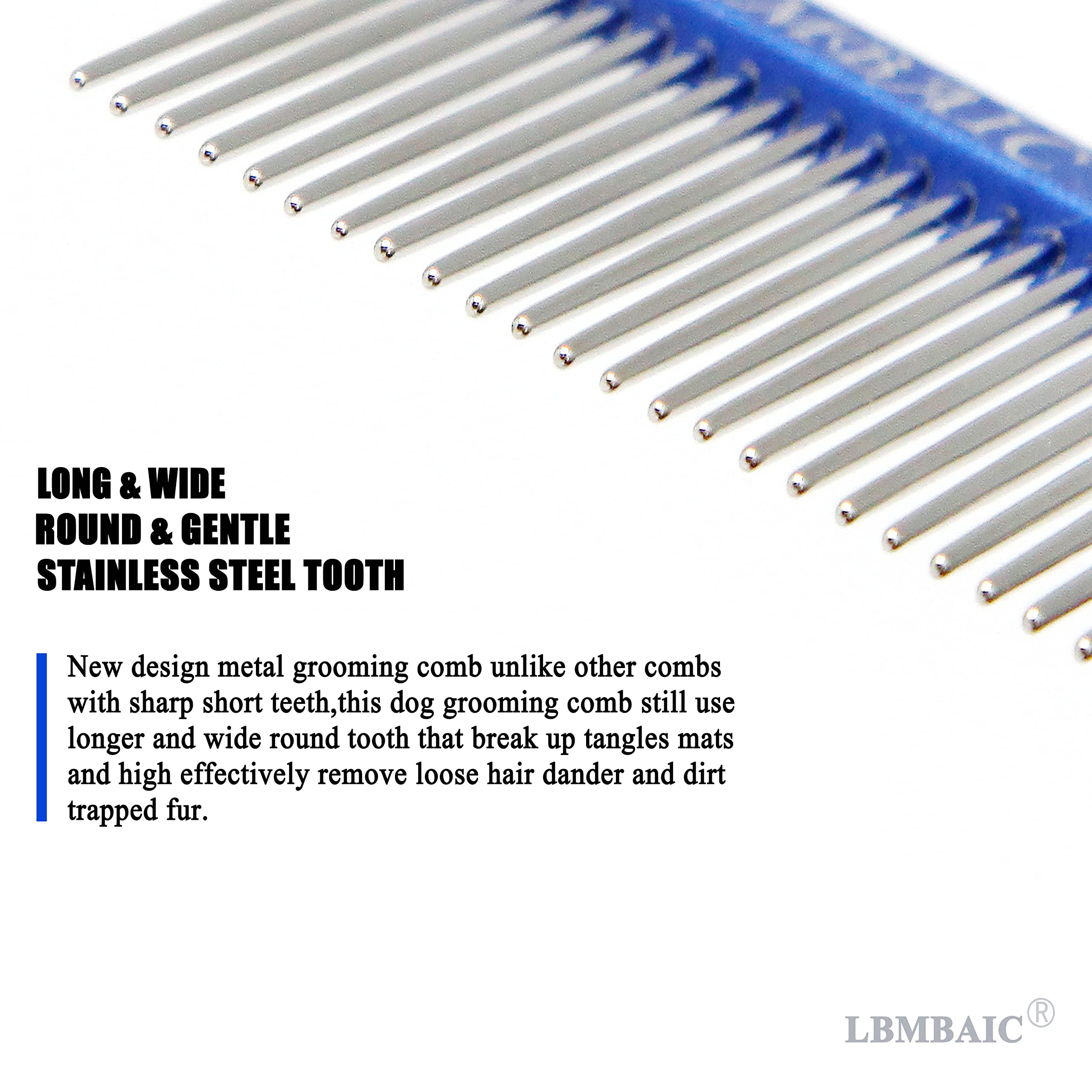 LBMBAIC anti-static dog comb helps minimize static and tangling