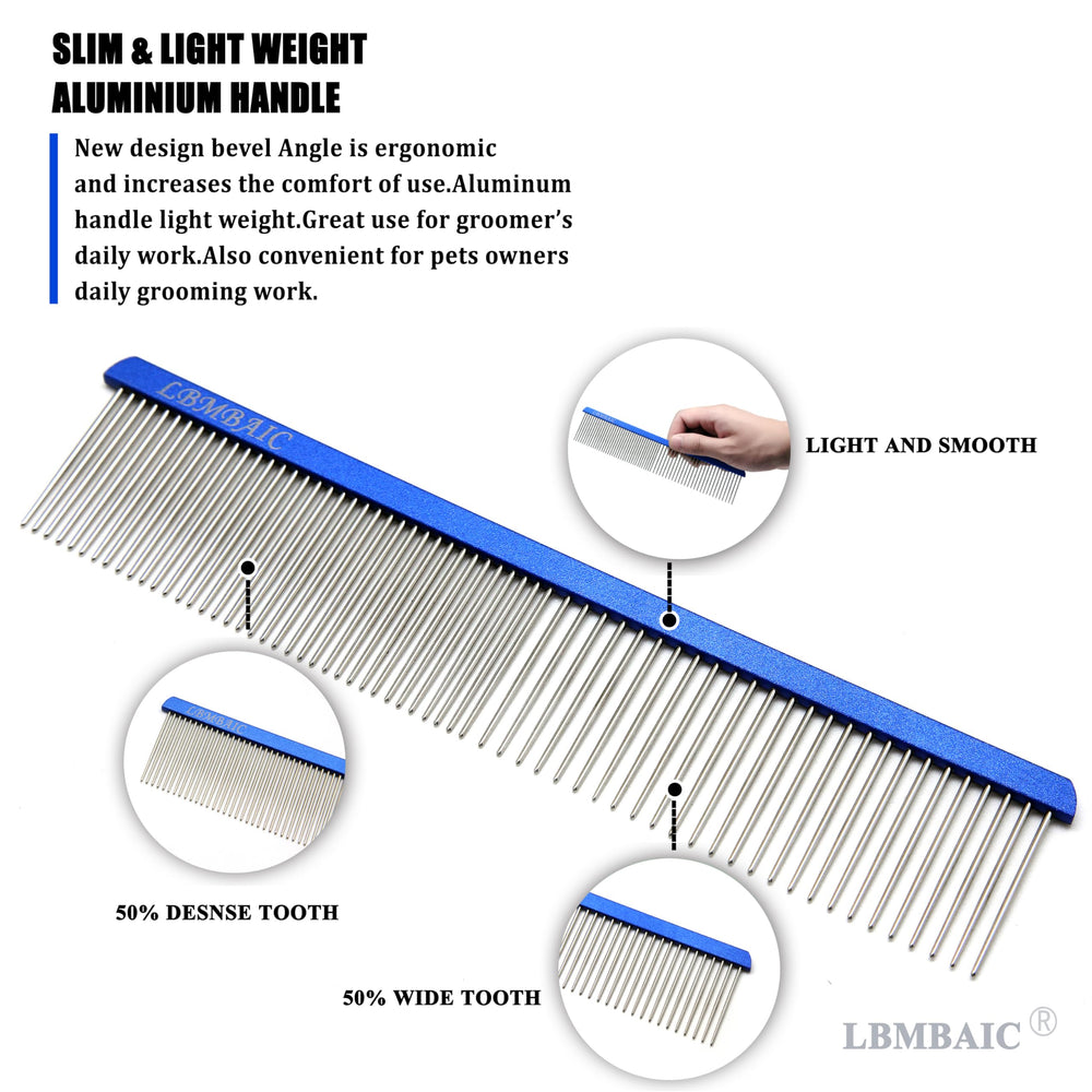 LBMBAIC grooming comb ergonomic slim design reduces hand fatigue during long sessions