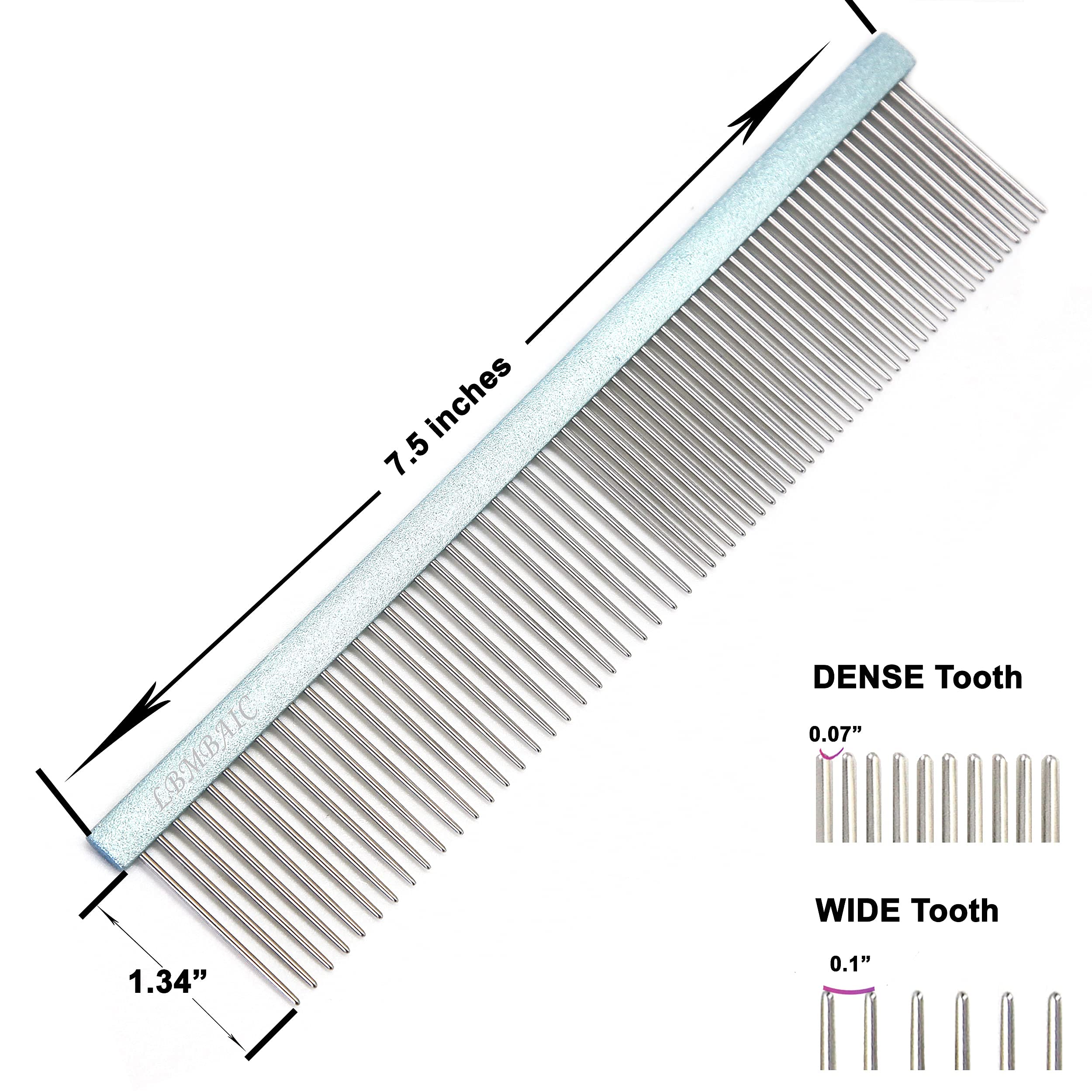 LBMBAIC anti-rust coating close-up blue, durable grooming tool for frequent use