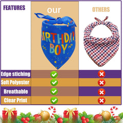 Lcekterur dog bandana photo prop emphasizes festive look for cute pet photos.