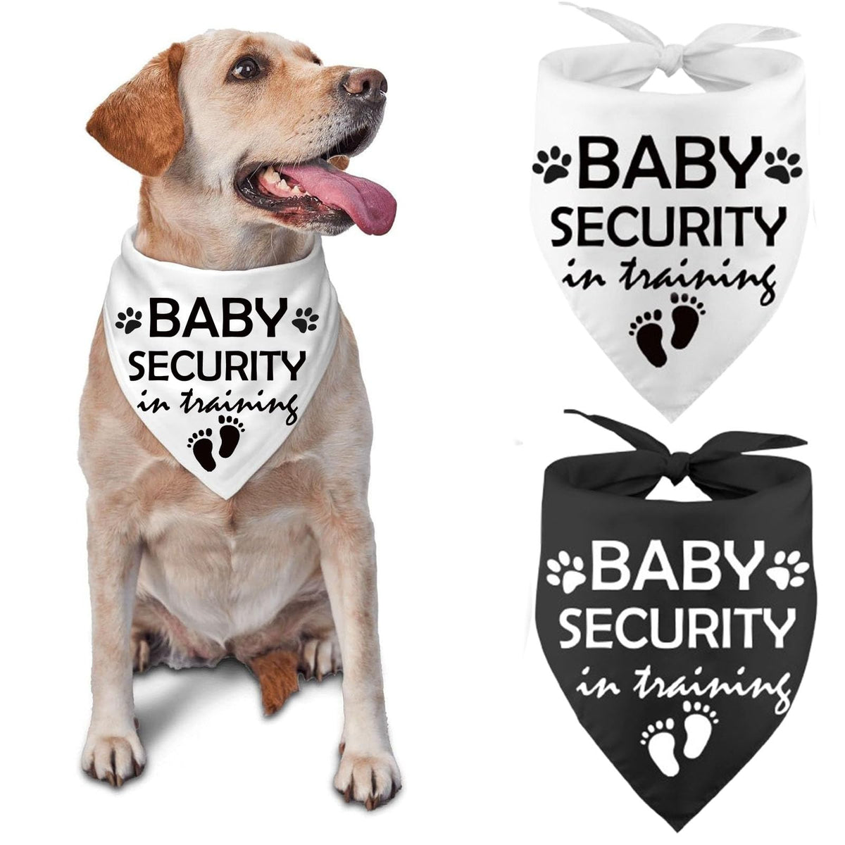 Lcekterur pregnancy-announcement-dog-bandana closeup highlights soft breathable fabric for comfort