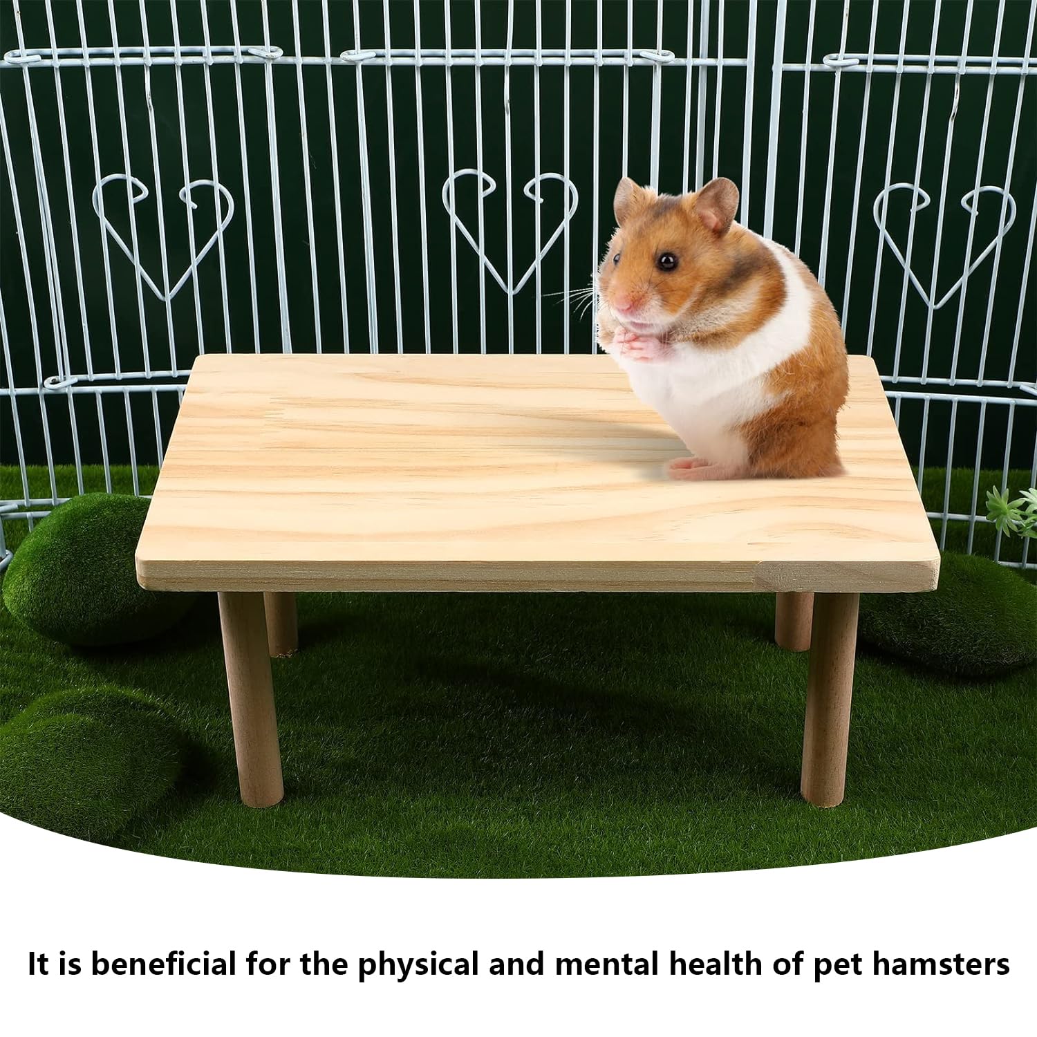 Lcvasvuz versatile platform fits hamsters, rabbits, and small pets for play and rest.