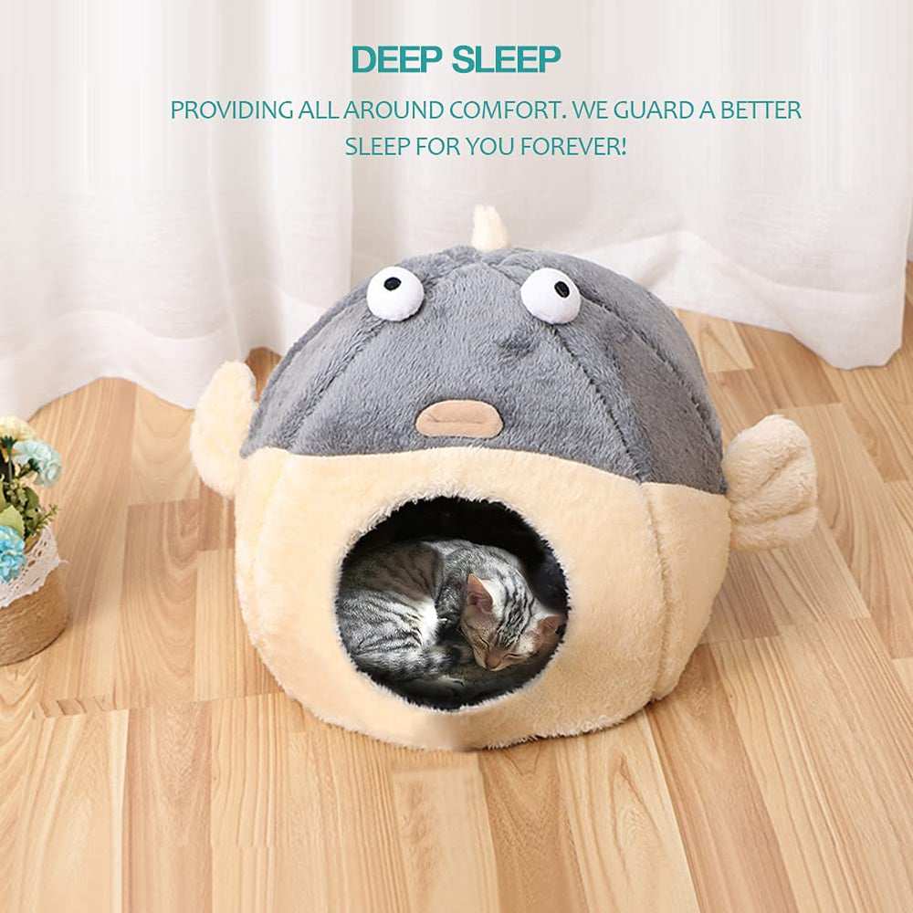 Lcybem cat bed cave dimensions multiple sizes grey for indoor spaces