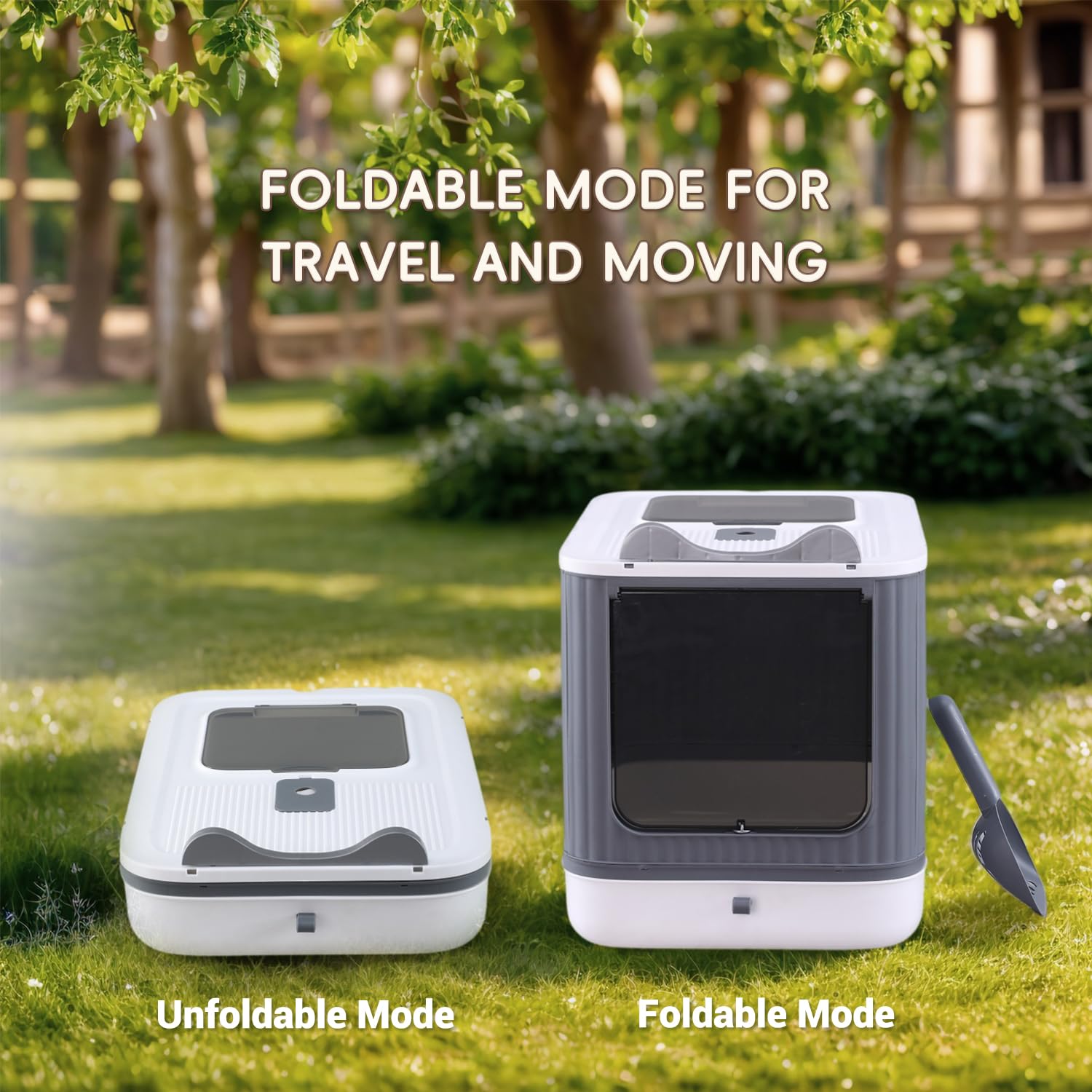 LCZLBRRD compact, space-saving litter box suitable for bedrooms.