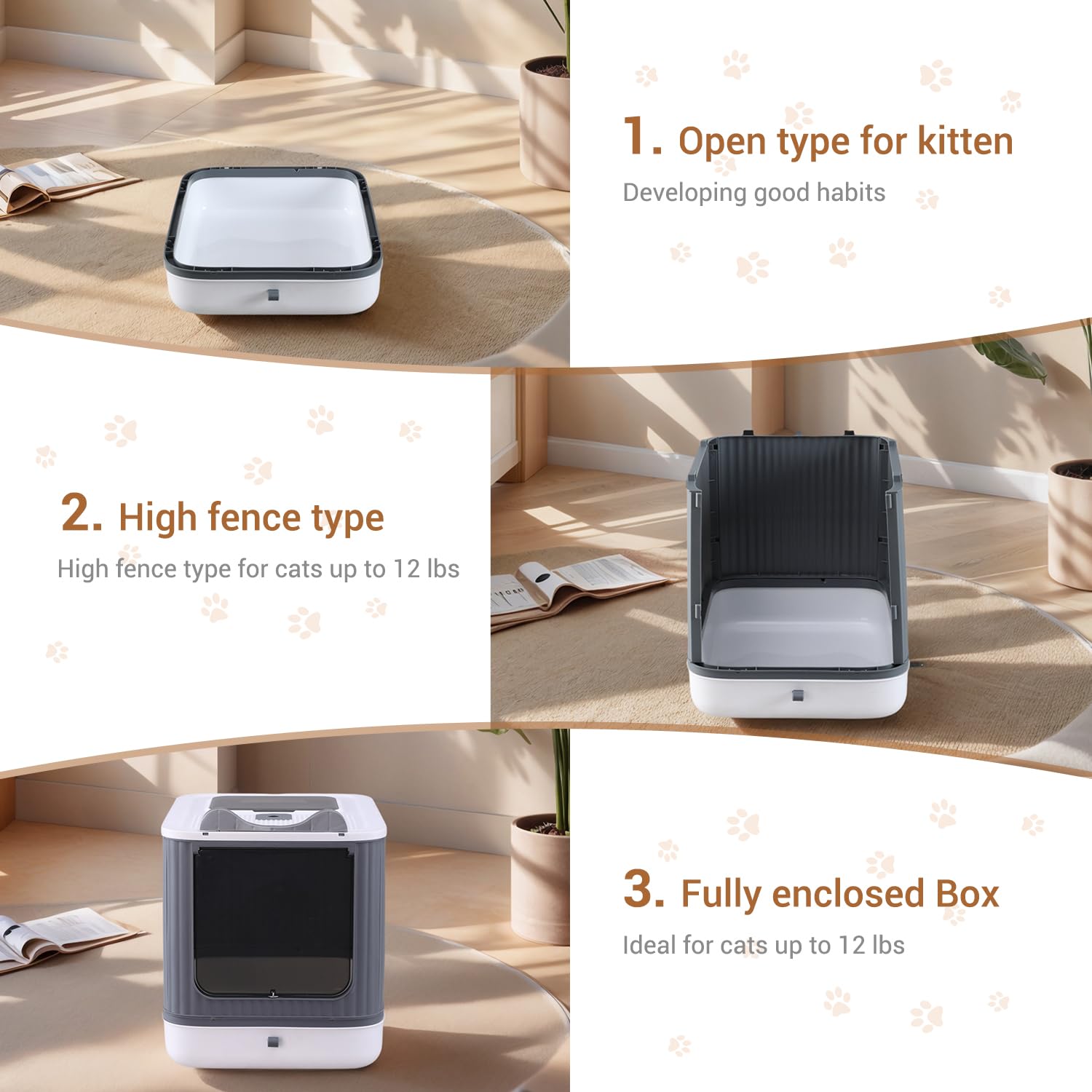 LCZLBRRD foldable litter box folded for travel and storage