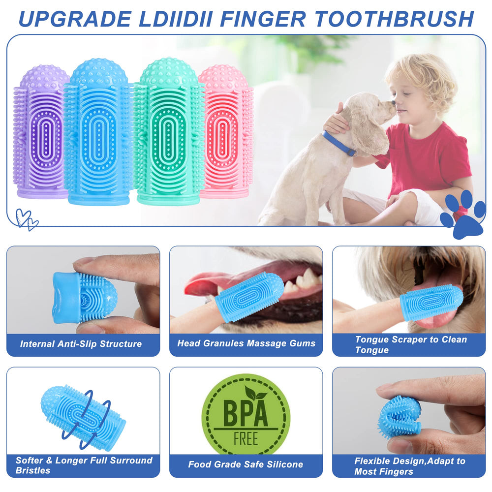 LDIIDII finger-sleeve closeup showing soft bristles for gentle brushing