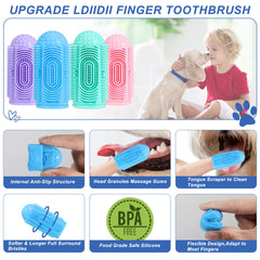 LDIIDII finger-sleeve closeup showing soft bristles for gentle brushing