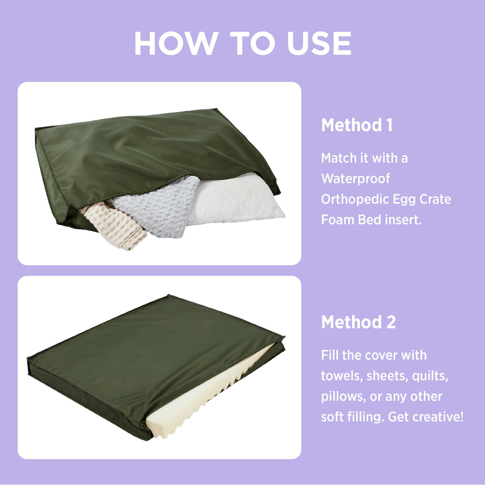 LE SURE 36x27x3-inch cover demonstrates depth and snug fit for large beds.
