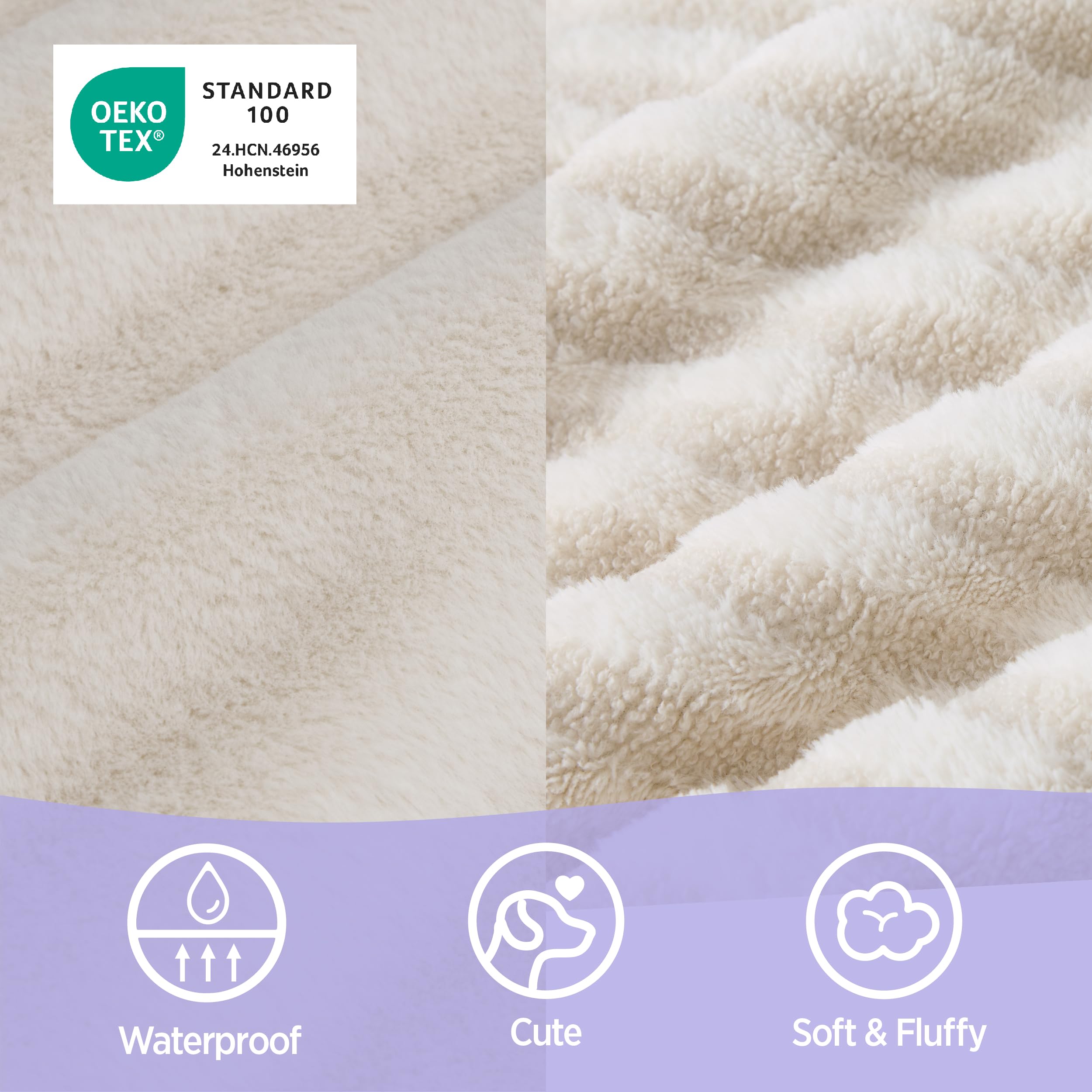LE SURE dog bed waterproof liner protects foam from spills and accidents.