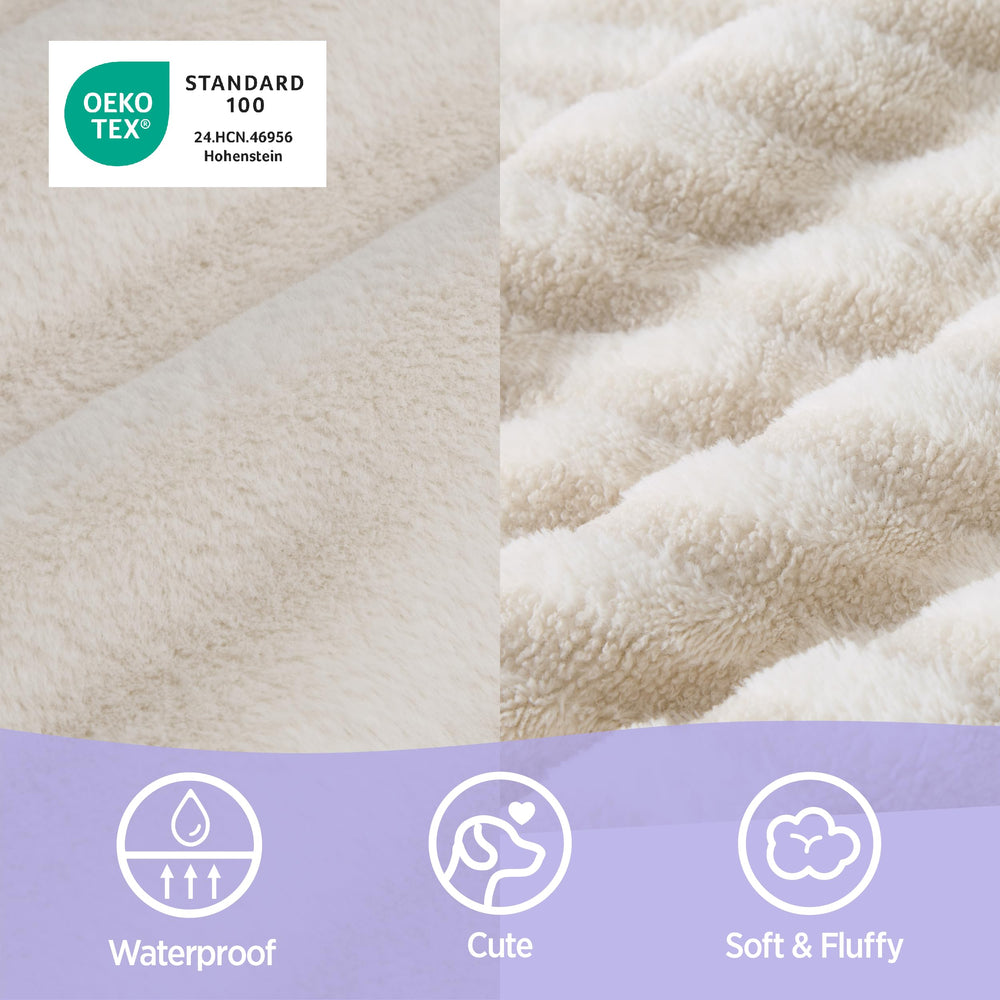 LE SURE dog bed waterproof liner protects foam from spills and accidents.