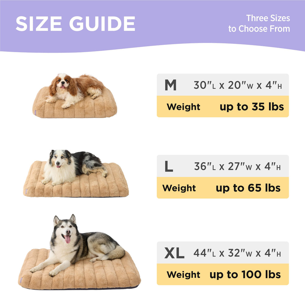 LE SURE large beige dog bed ideal for indoor use.