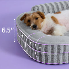 LE SURE dog bed headrest with crushed sponge for extra neck cushioning.