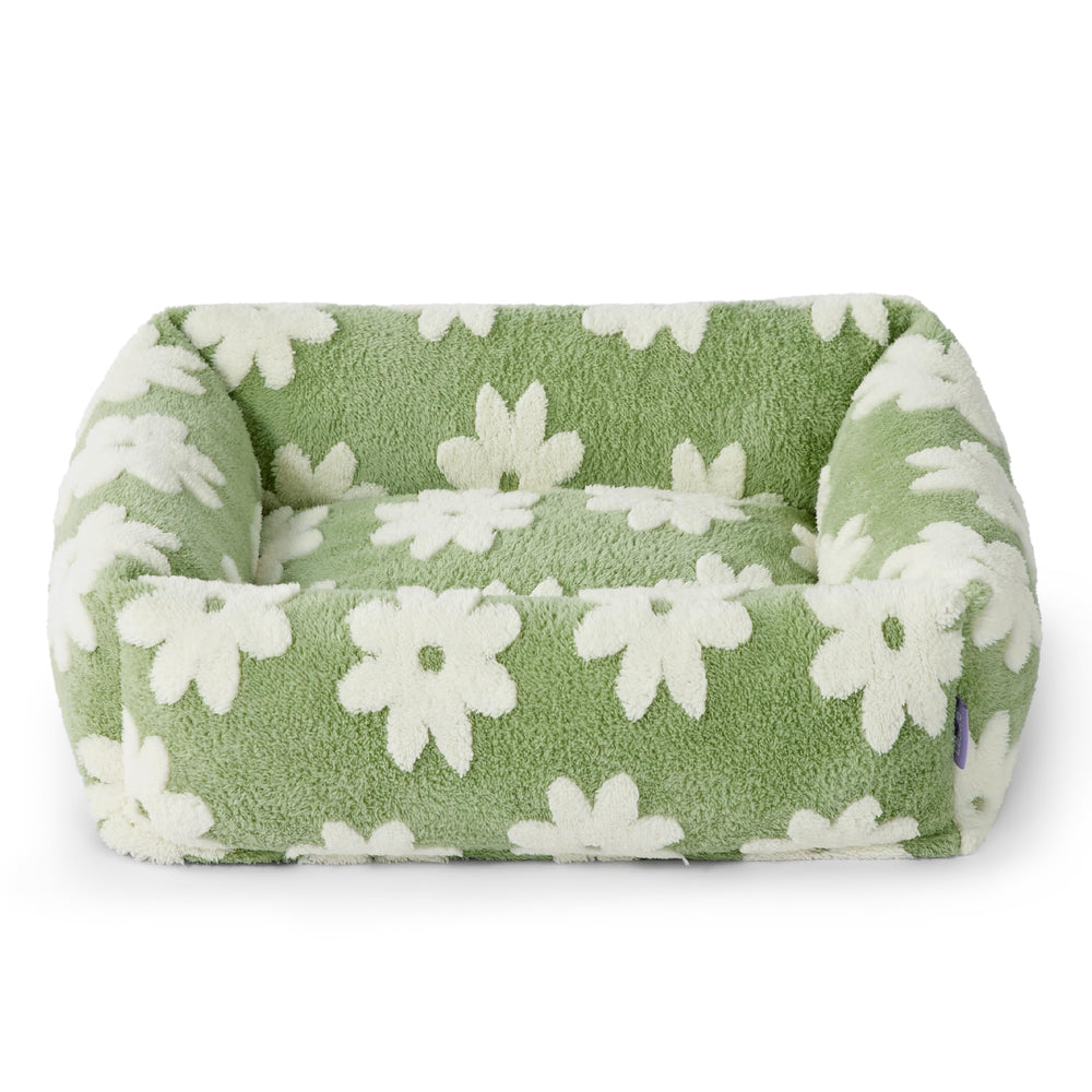 LE SURE dog-bed-in-room-on-floor illustrates home-friendly comfort notes for small dogs