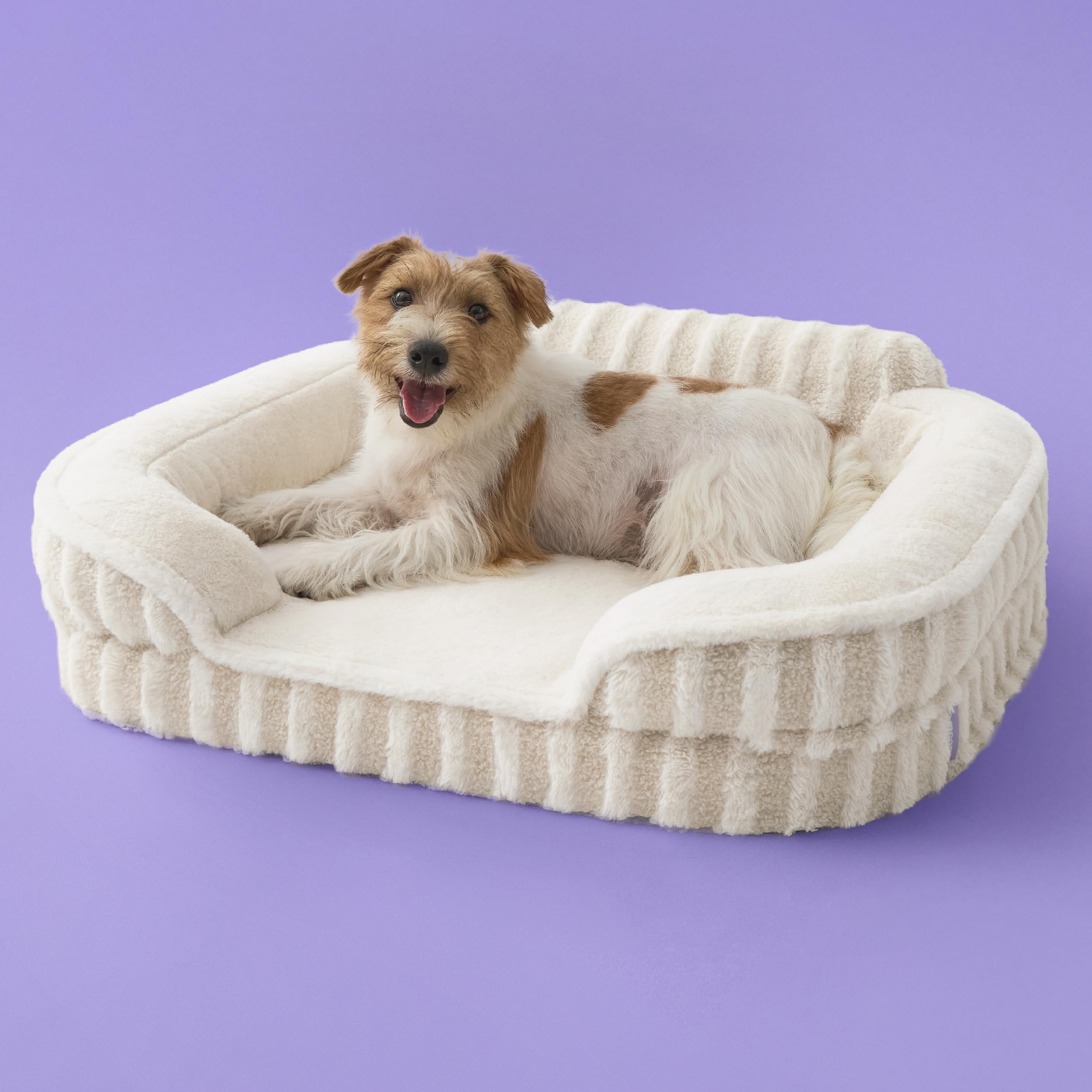 LE SURE dog bed medium with egg crate foam delivers orthopedic support for joints and restful sleep.