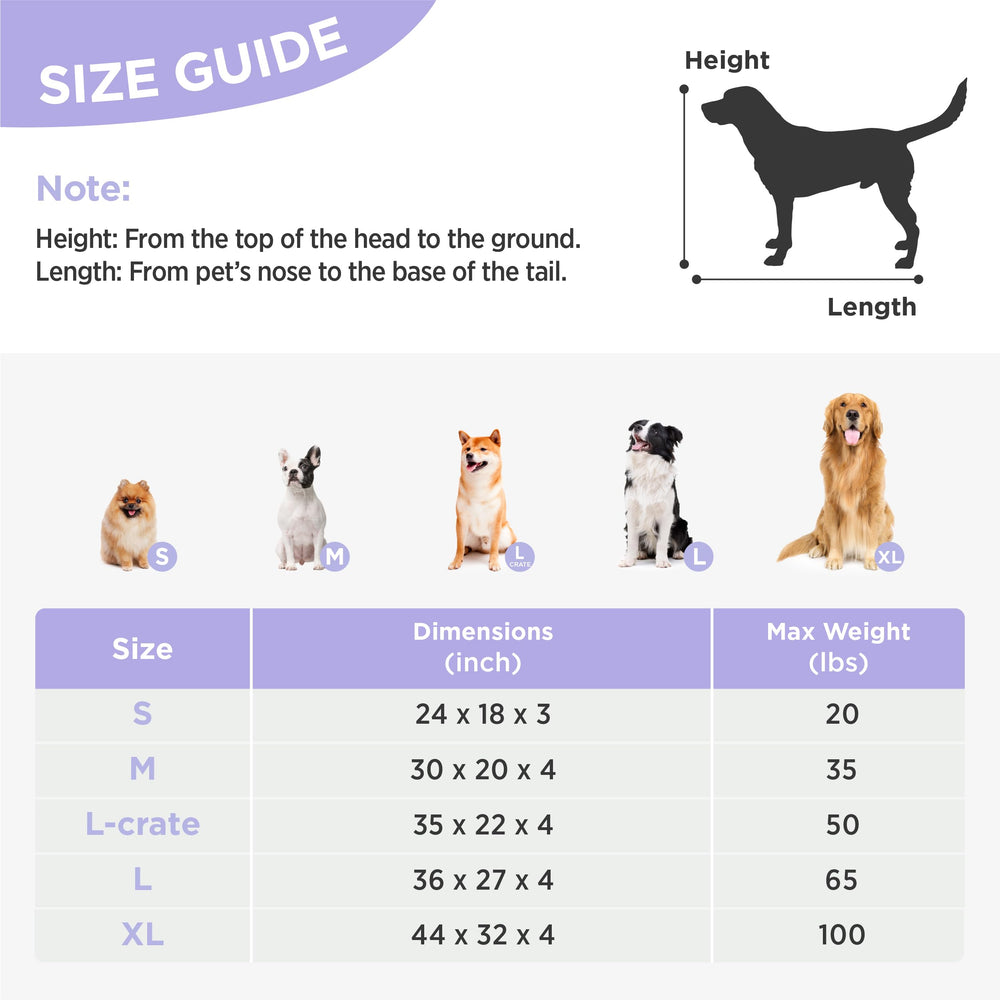 LE SURE dog bed non-slip bottom for stable indoor resting.