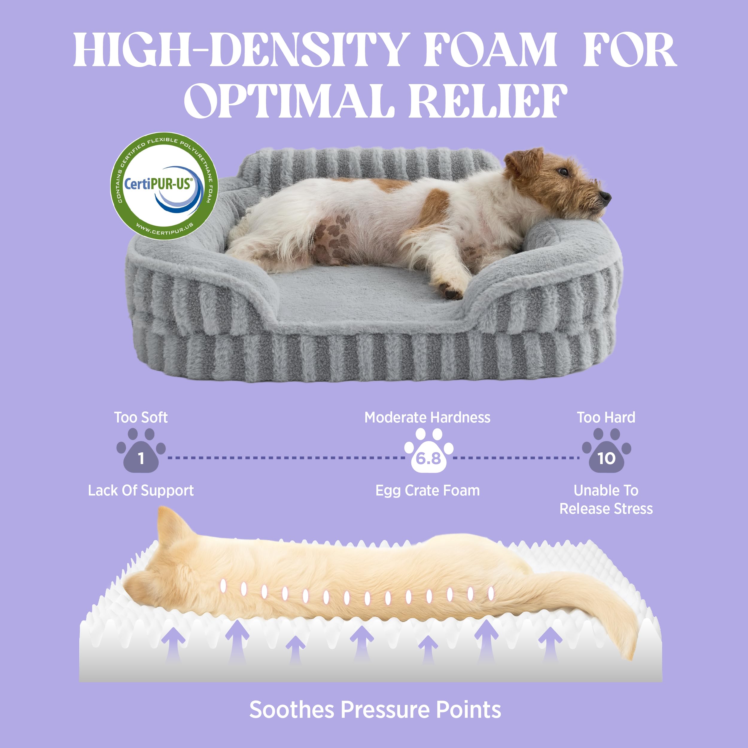 LE SURE bed features a removable washable cover for easy cleaning.