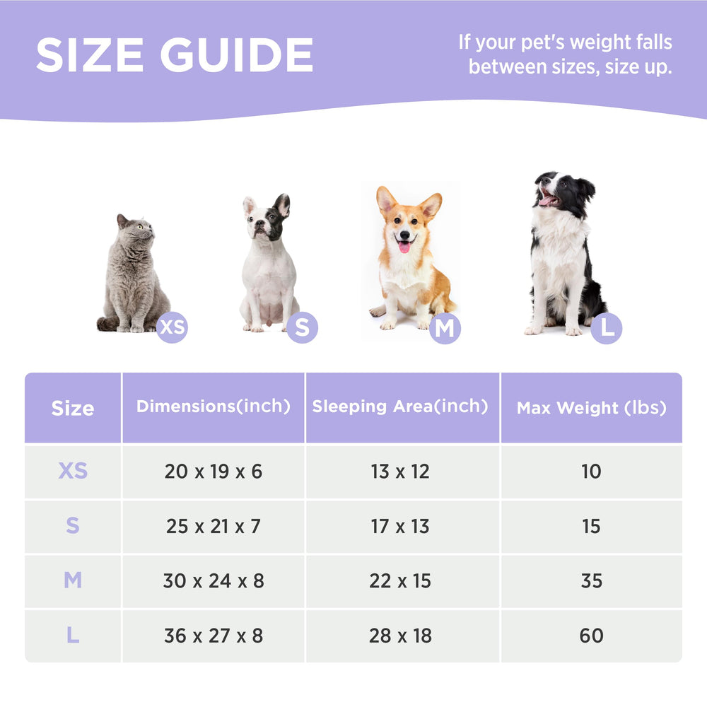 LE SURE size 30x24x8 inches demonstrates a medium-dog friendly space
