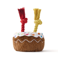 LE SURE Dog Birthday Cake Toy squeaker close-up for playful squeaks and cuddly moments