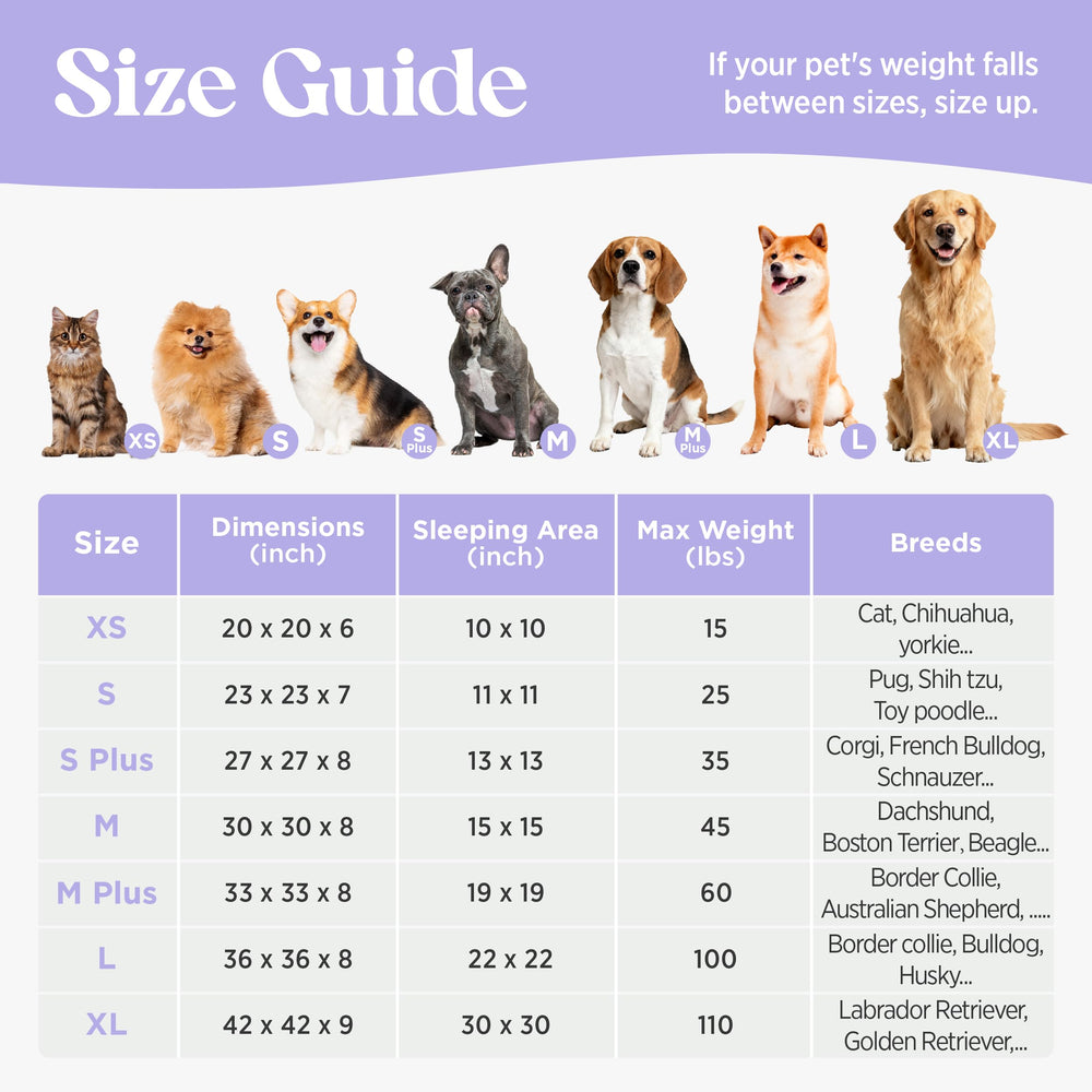 LE SURE Donut Bed 30-inch diameter fits cats and small-to-medium dogs.