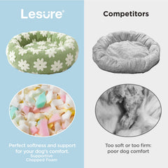 LE SURE Donut Bed anti-slip bottom helps keep bed in place on floors.