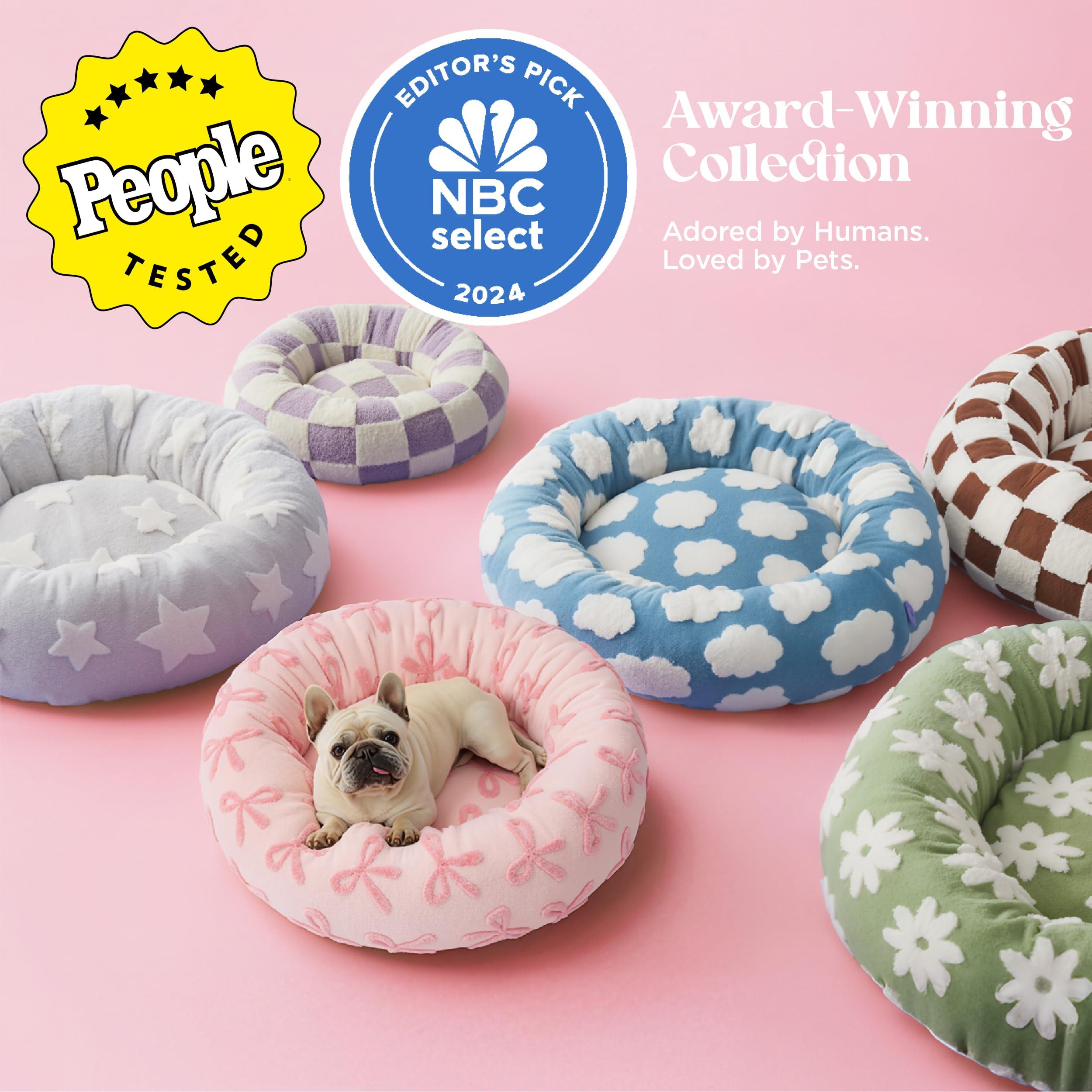 LE SURE donut bed removable cover makes machine-washable cleanup easy.