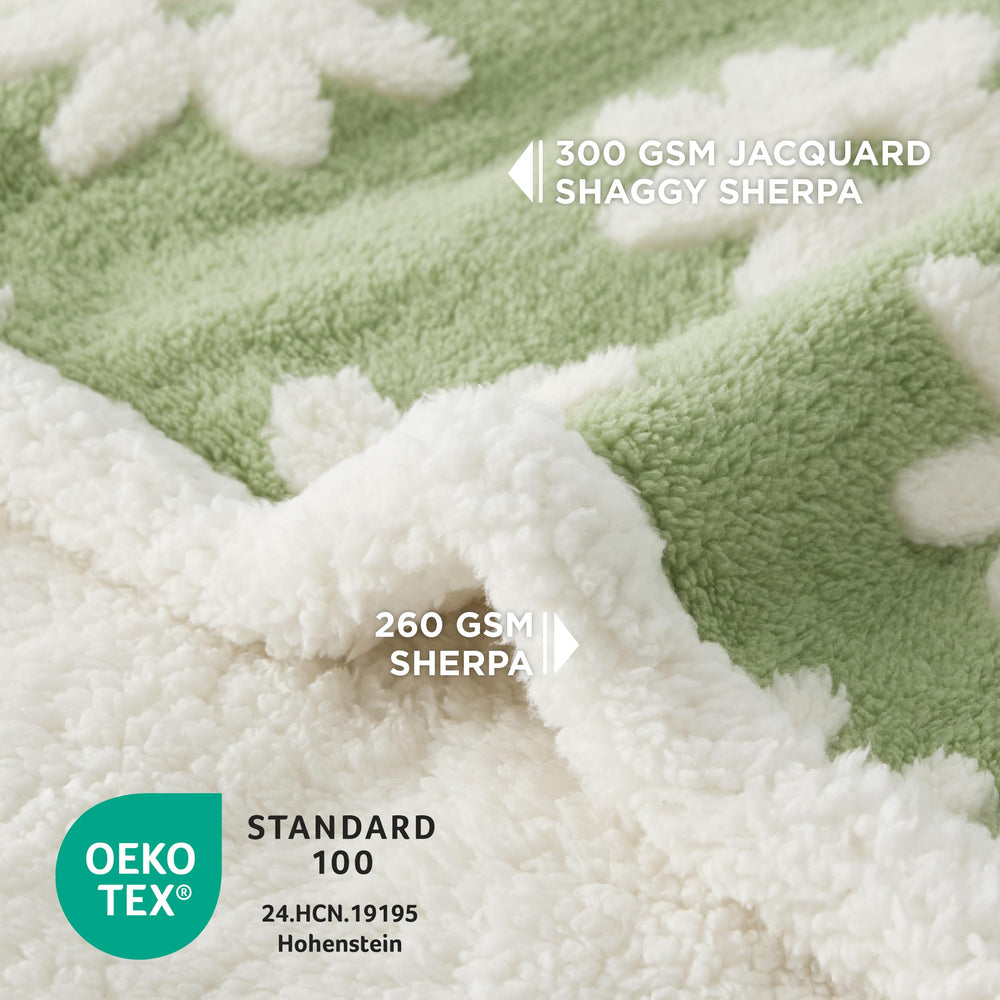LE SURE double-sided blanket with sherpa fleece offers versatile warmth and comfort
