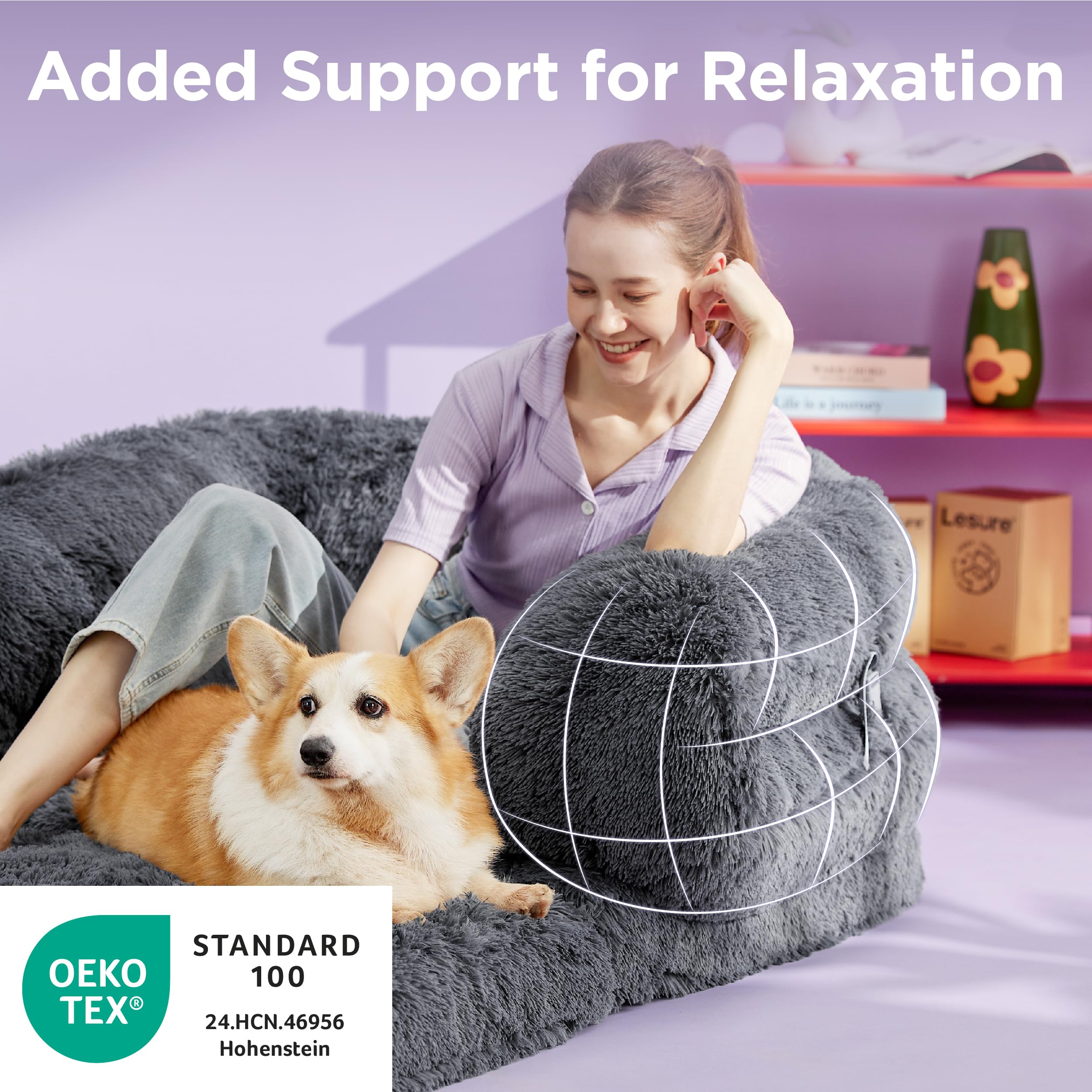 LE SURE egg crate foam provides even weight distribution for comfortable pressure relief during use