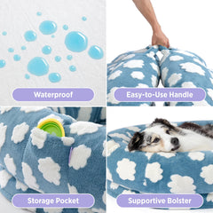 LE SURE Human Dog Bed waterproof liner protects foam from spills