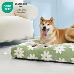 LE SURE large dog bed removable cover close-up shows easy care and machine-washability.