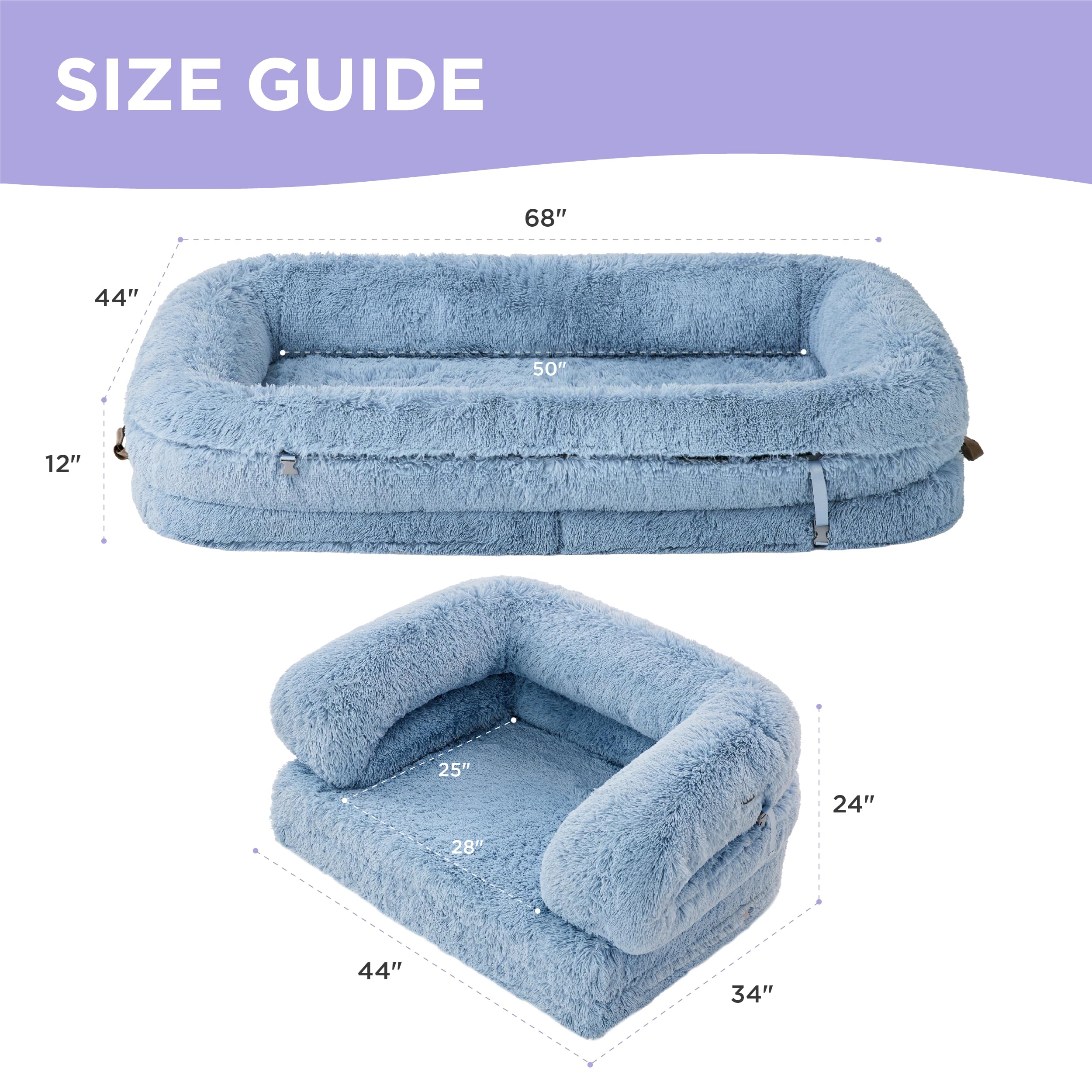 LE SURE removable cover is machine washable for quick refresh