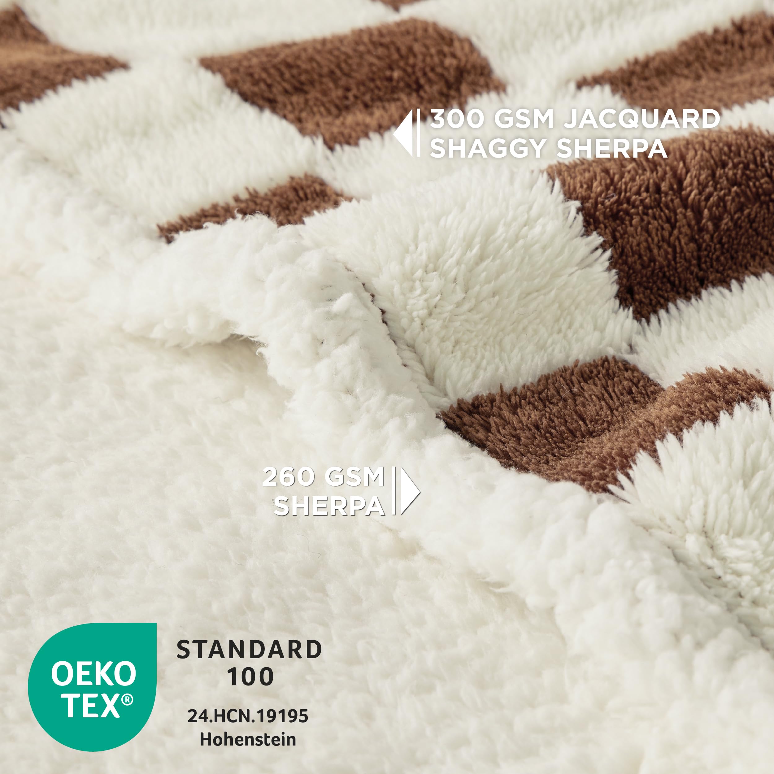 LE SURE waterproof dog blanket sherpa side close-up shows plush warmth for chilly days.