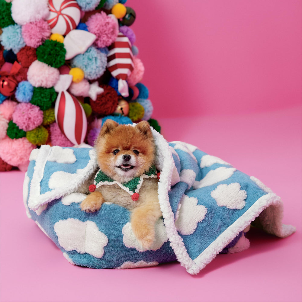 LE SURE washable blue blanket easy care with cold-water washing