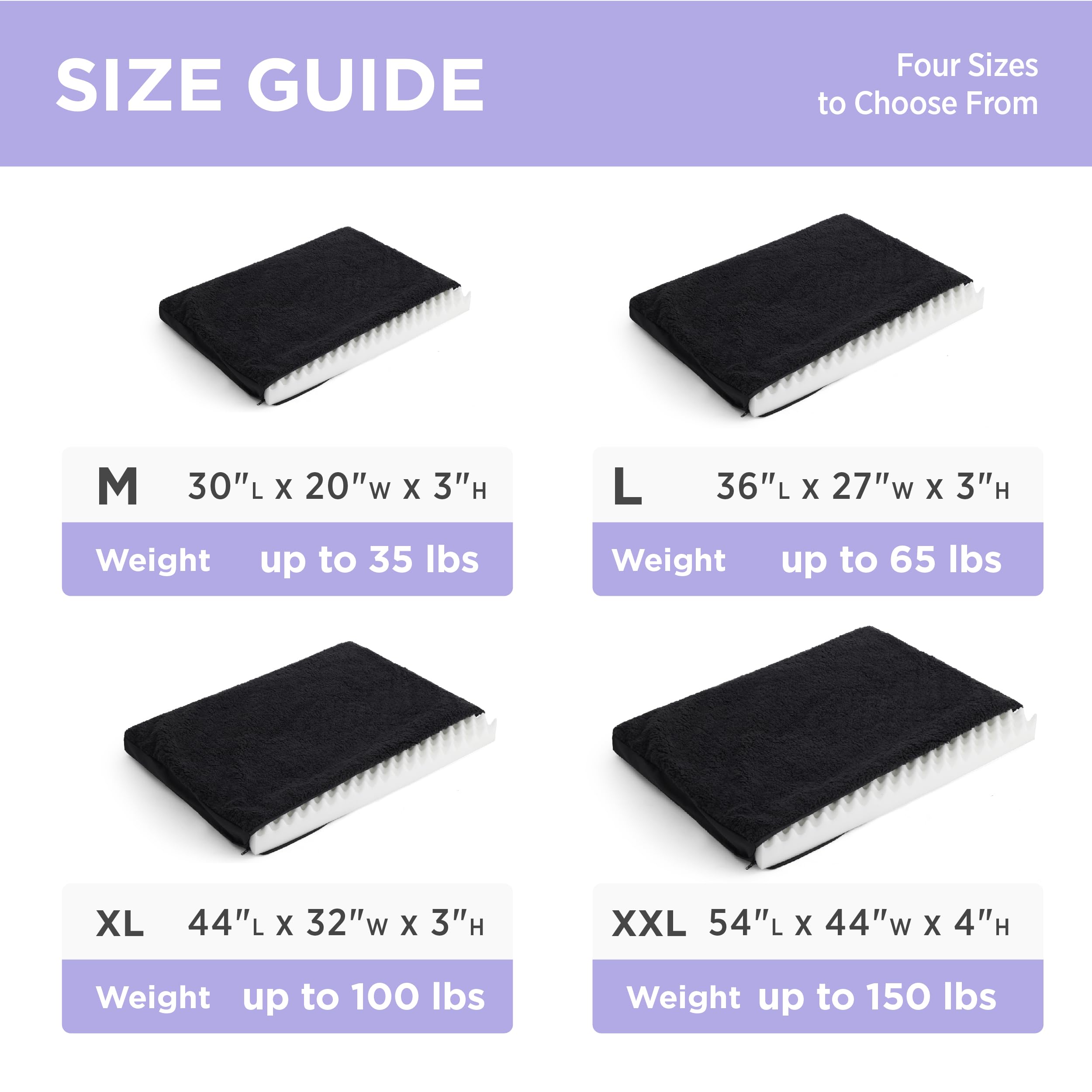 LE SURE XL black dog bed cover close-up fabric and sleek look
