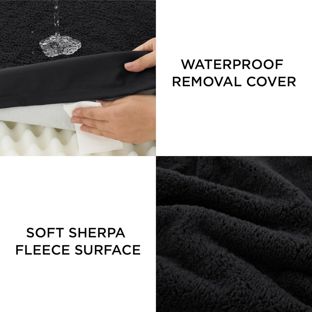 LE SURE XL cover with non-slip dot-grip base keeps a pet bed in place