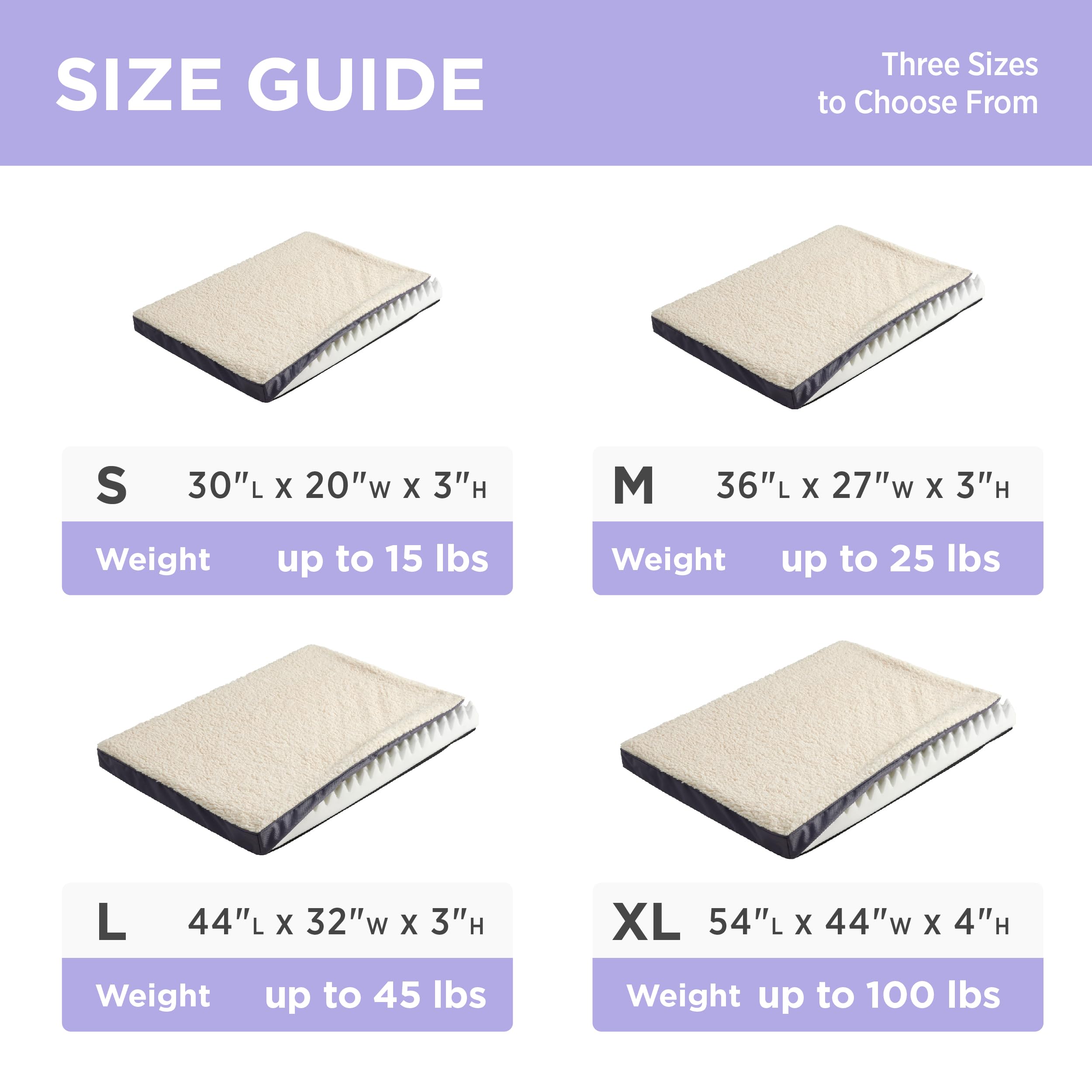 LE SURE XL grey color cover fits 44x32x3 inch foam mats
