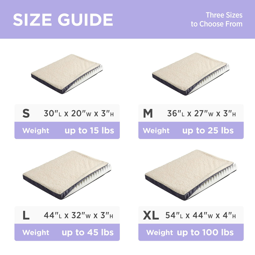 LE SURE XL grey color cover fits 44x32x3 inch foam mats