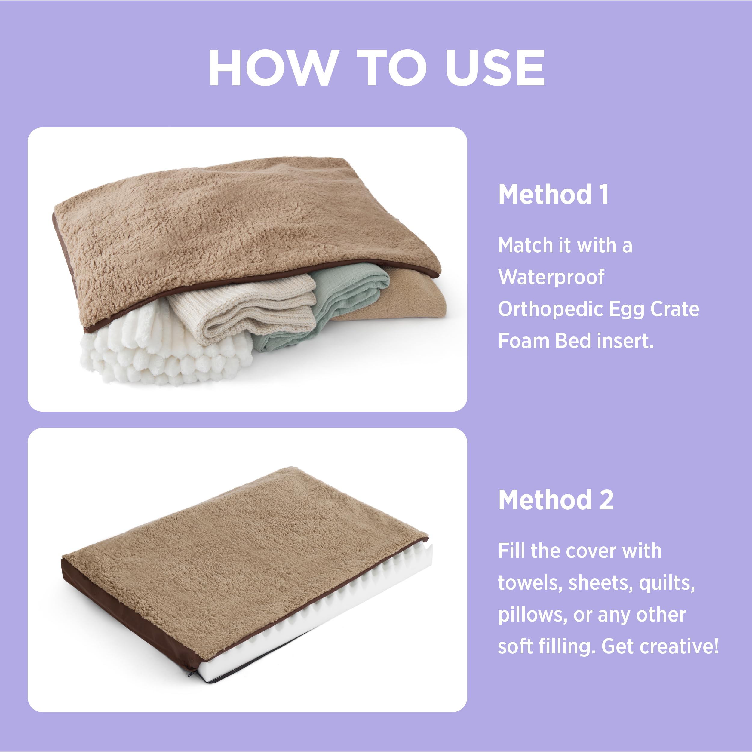 LE SURE XL brown cover labeled for 44x32x3 inch fit and coverage.