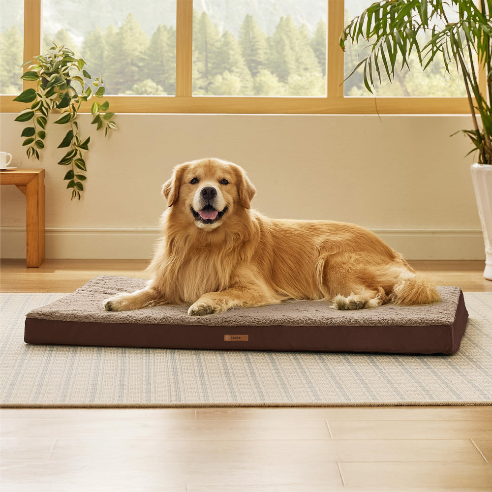 LE SURE XL brown cover showing non-slip base for secure placement.