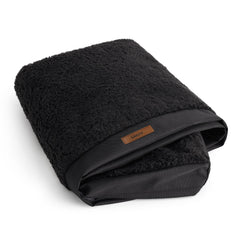 LE SURE XL washable dog bed cover front view with plush sherpa warmth for comfort