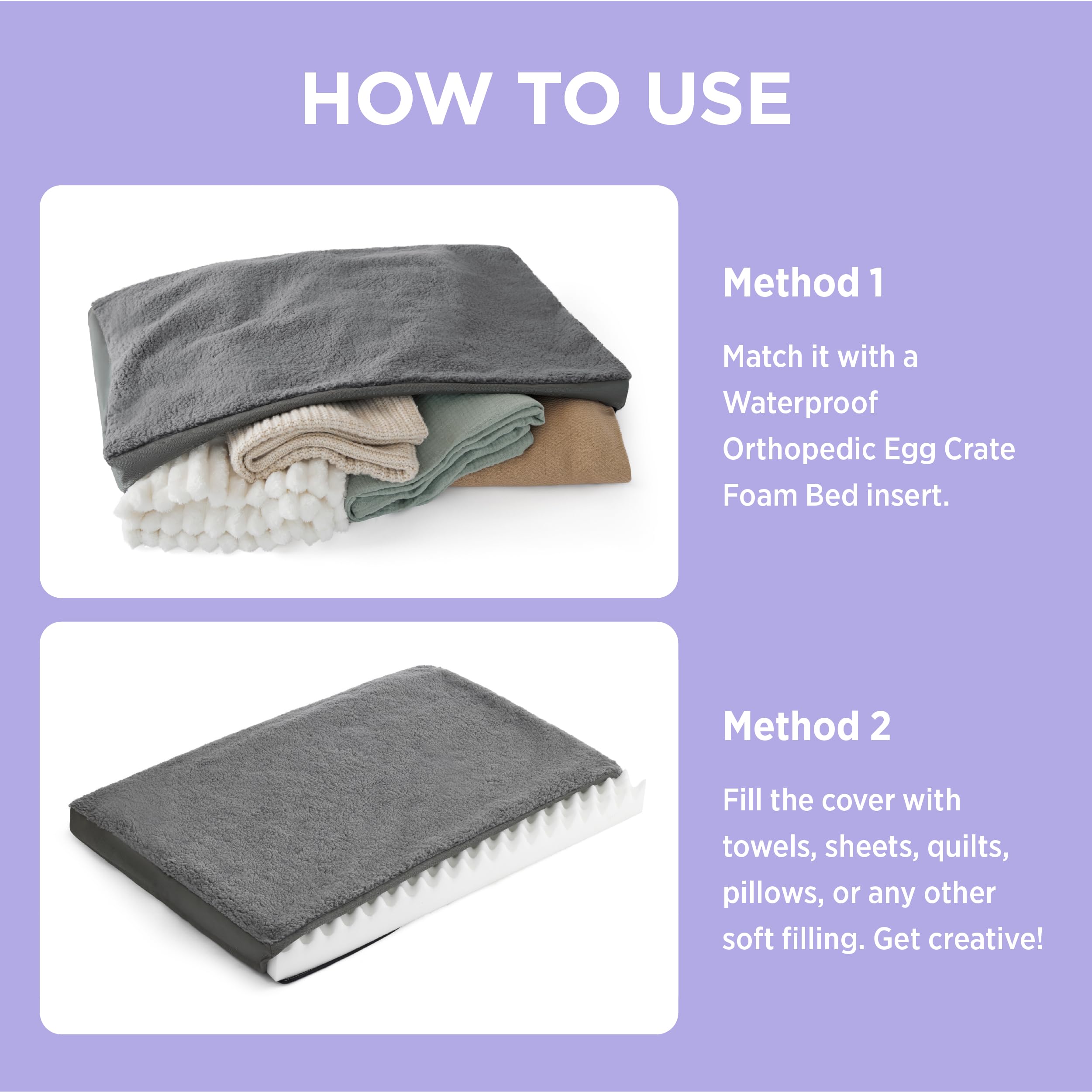 LE SURE XL dog bed cover machine washable and easy to dry