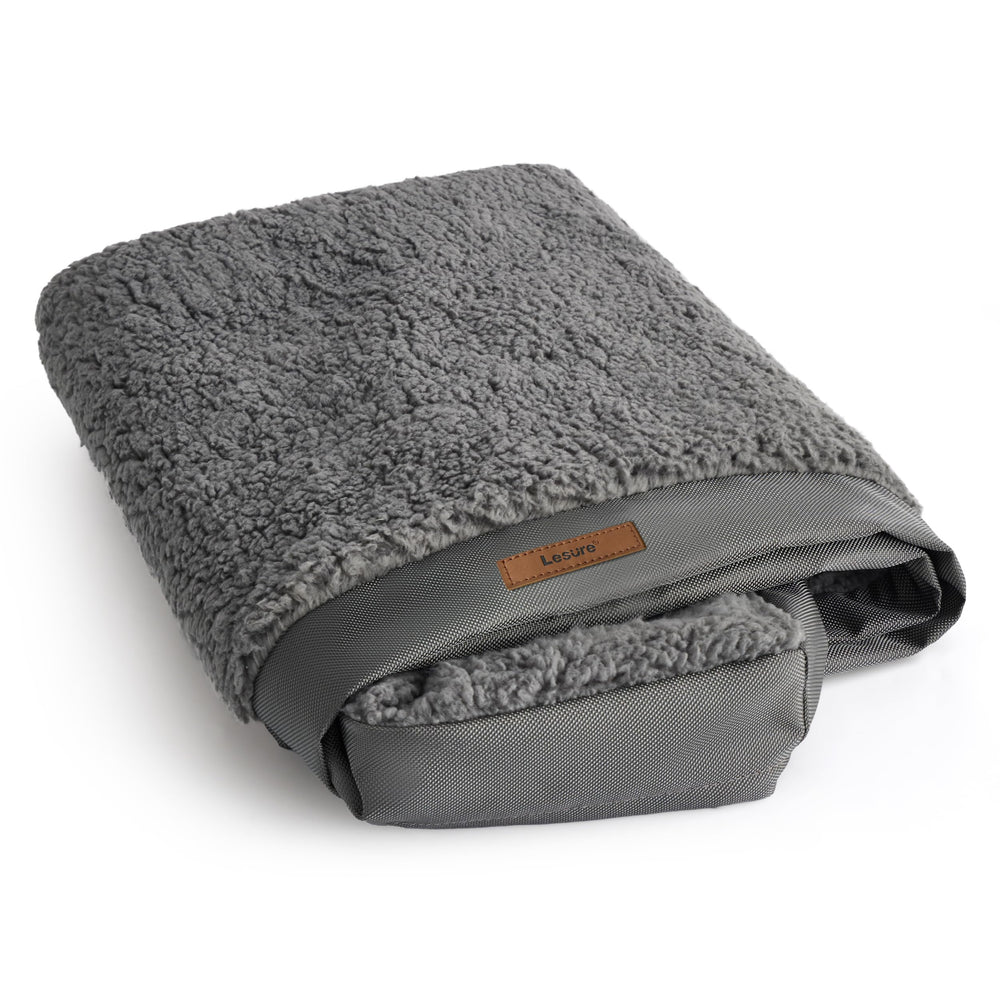 LE SURE XL dog bed cover with sherpa texture for cozy warmth