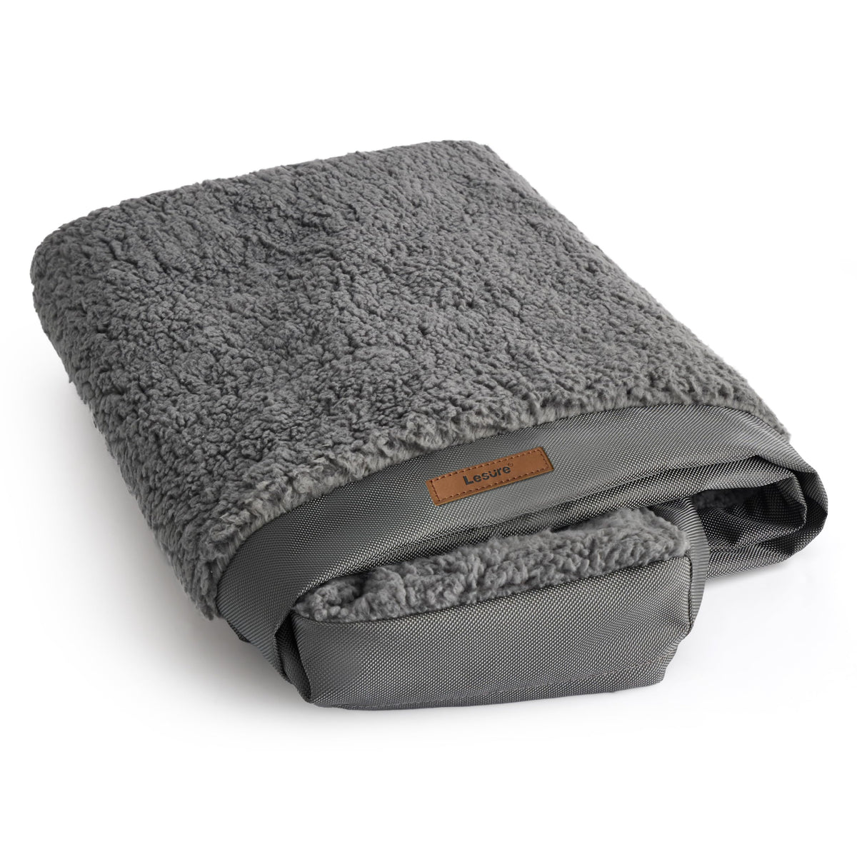 LE SURE XL dog bed cover with sherpa texture for cozy warmth
