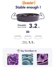 LE TAUCI slow-feed bowl with non-slip base keeps dish steady