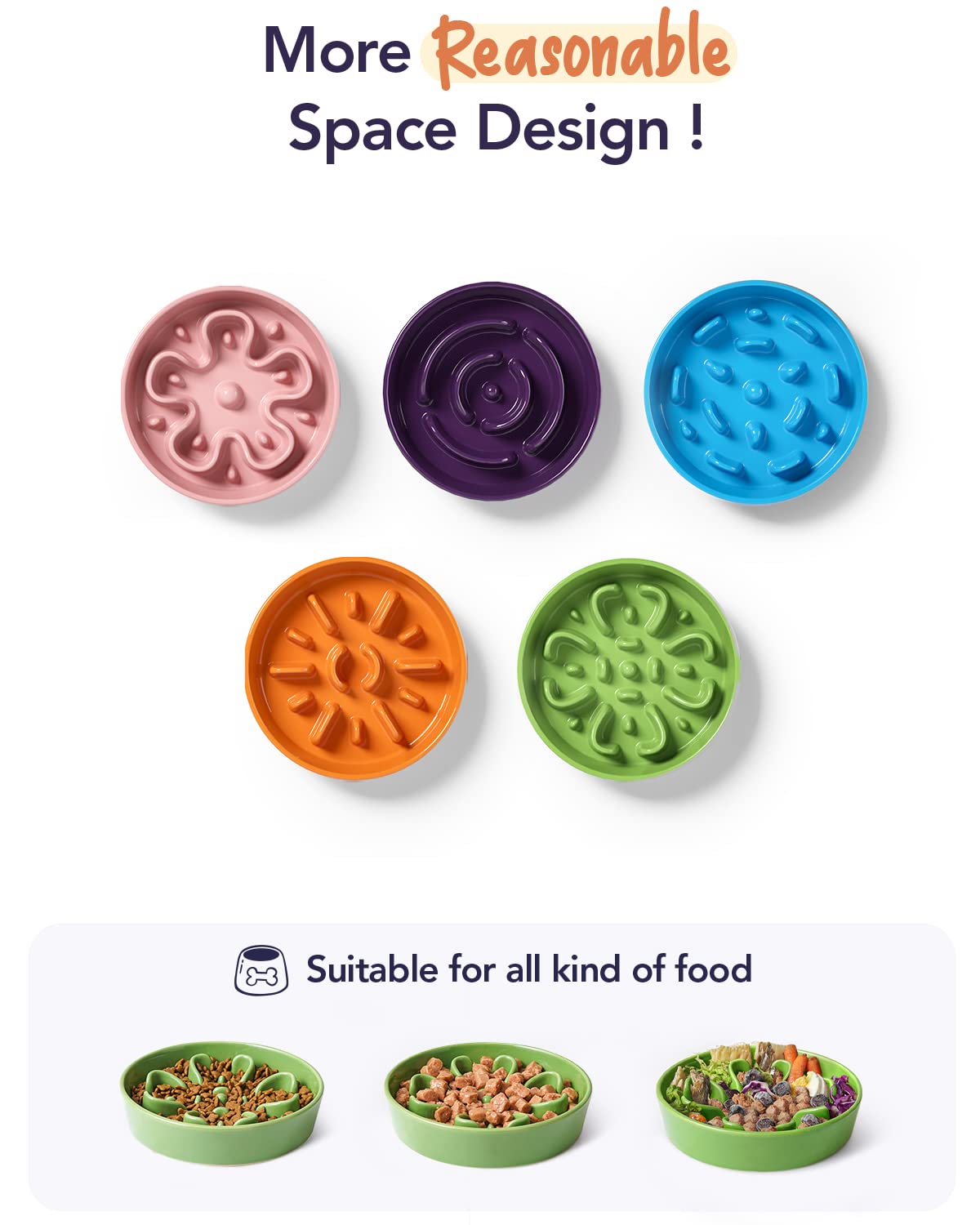 LE TAUCI ceramic slow feeder bowl durable ceramic material