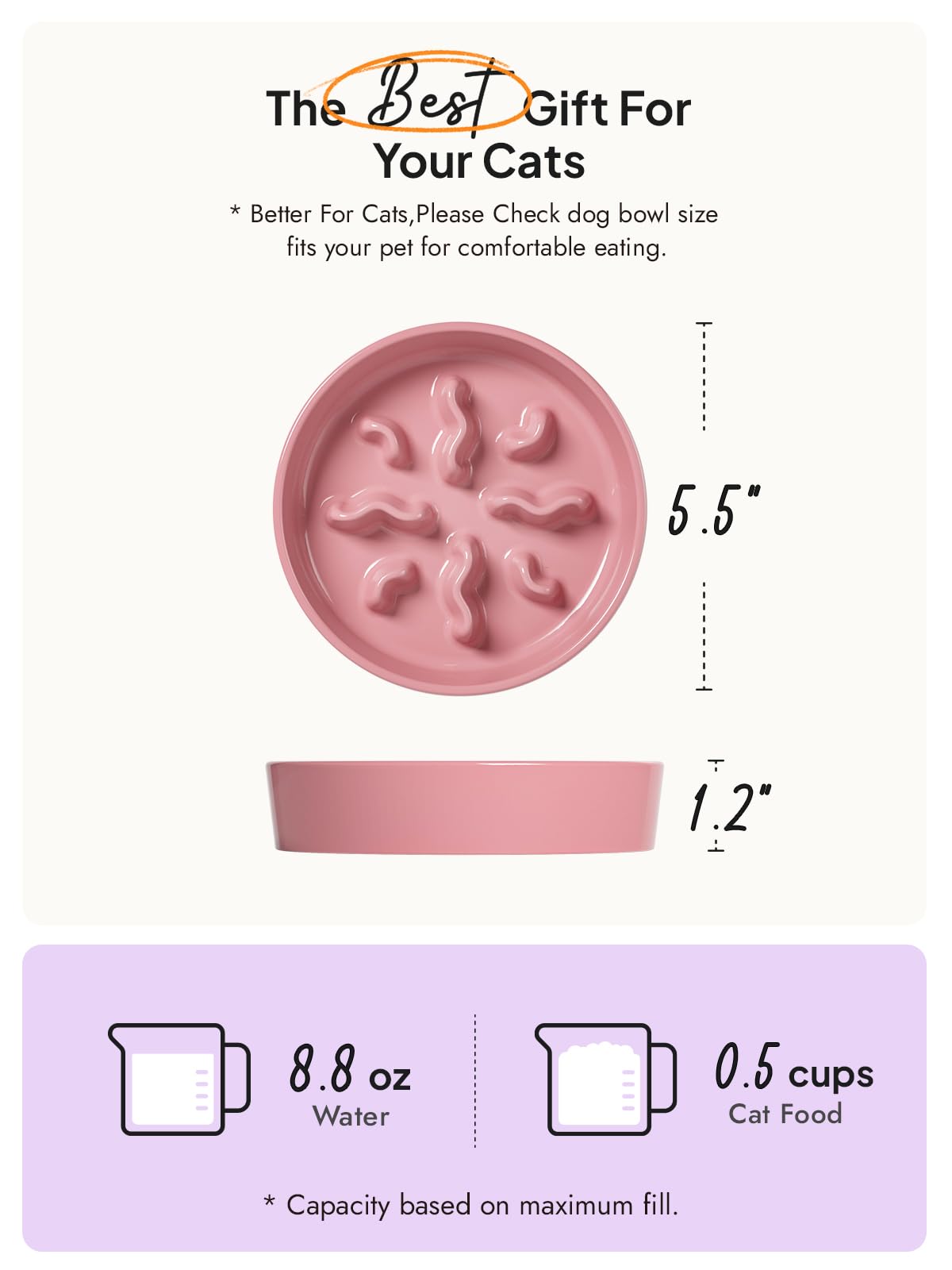 LE TAUCI PET pink ceramic bowl illustrating easy-to-clean surface after meals