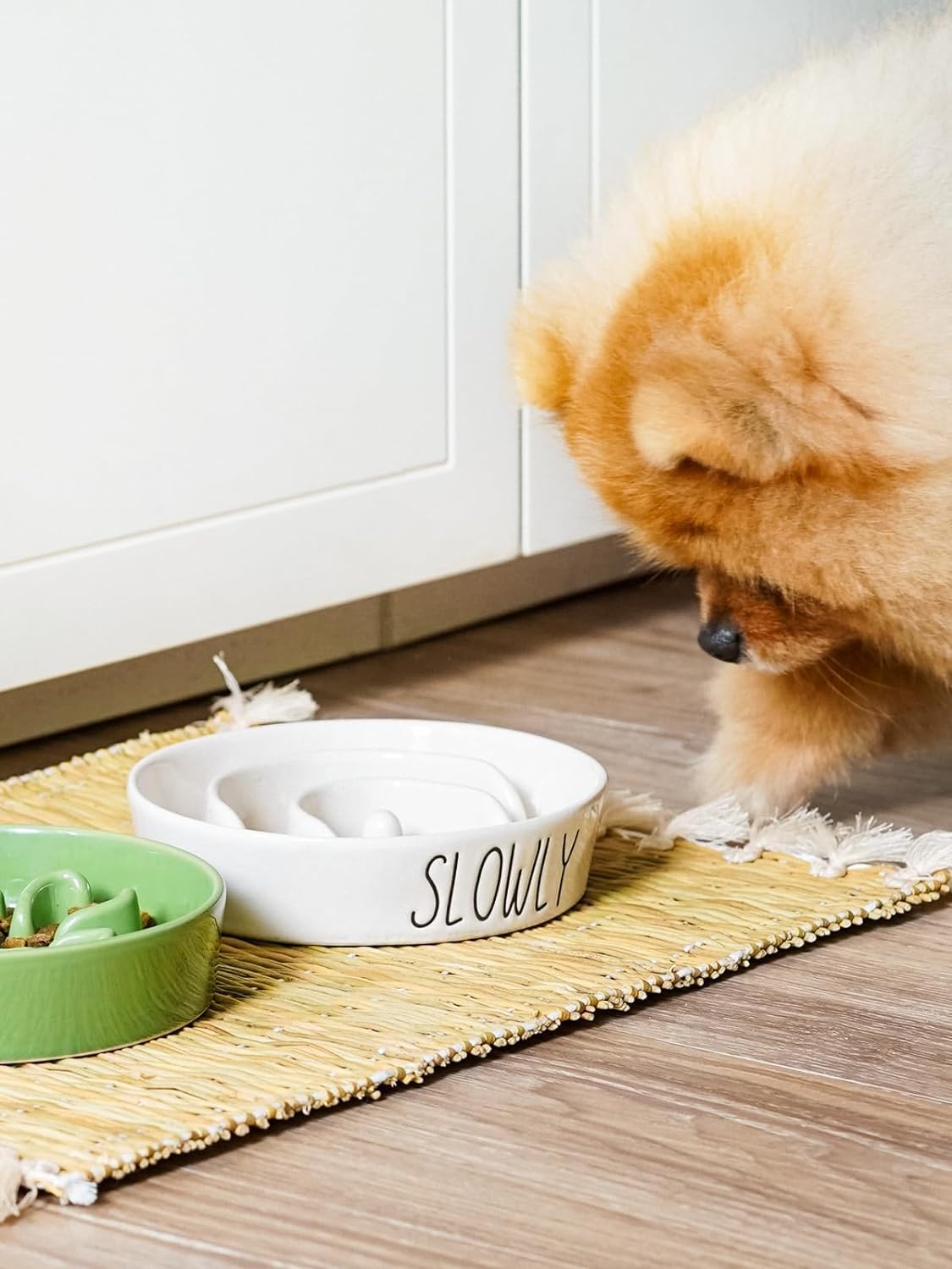 LE TAUCI PET wooden stand for ceramic dog bowl stability