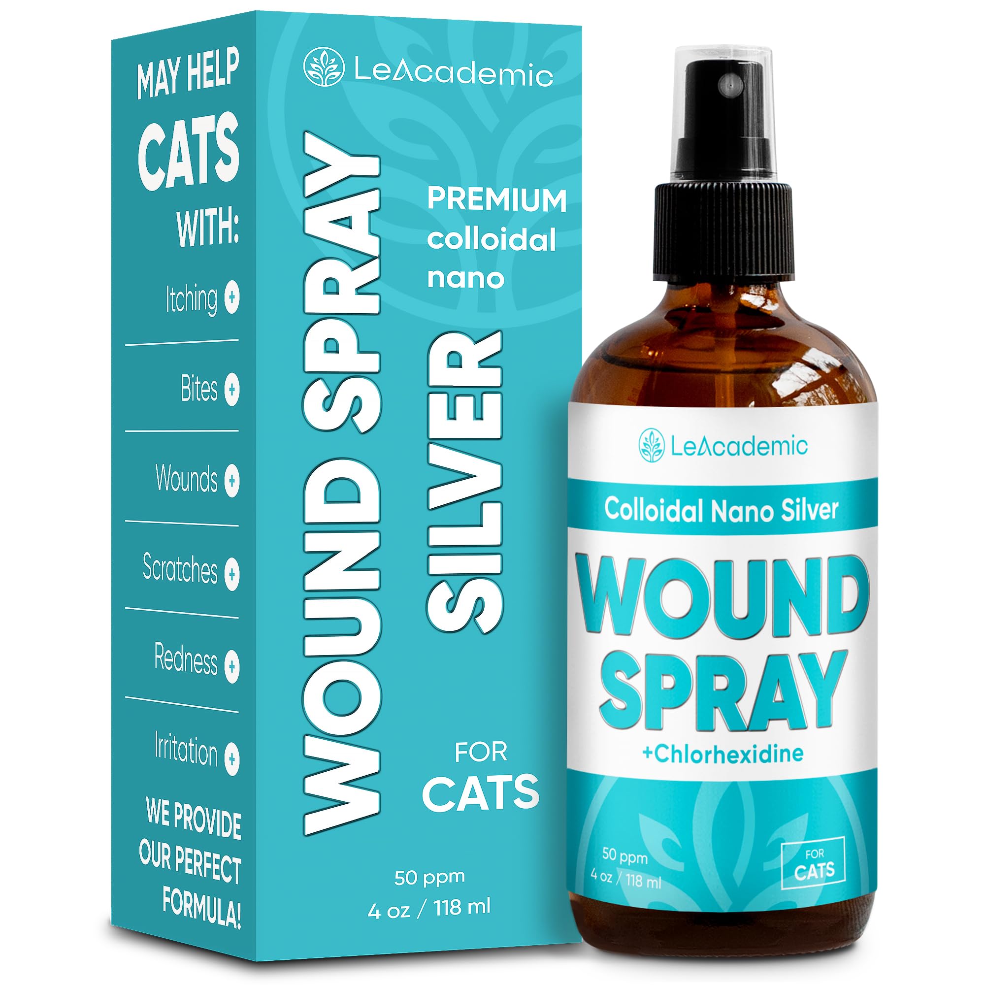 LeAcademic cat wound spray bottle for easy at-home application.