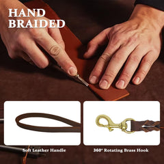 Leadfar heavy-duty braided leash with copper clip for strength