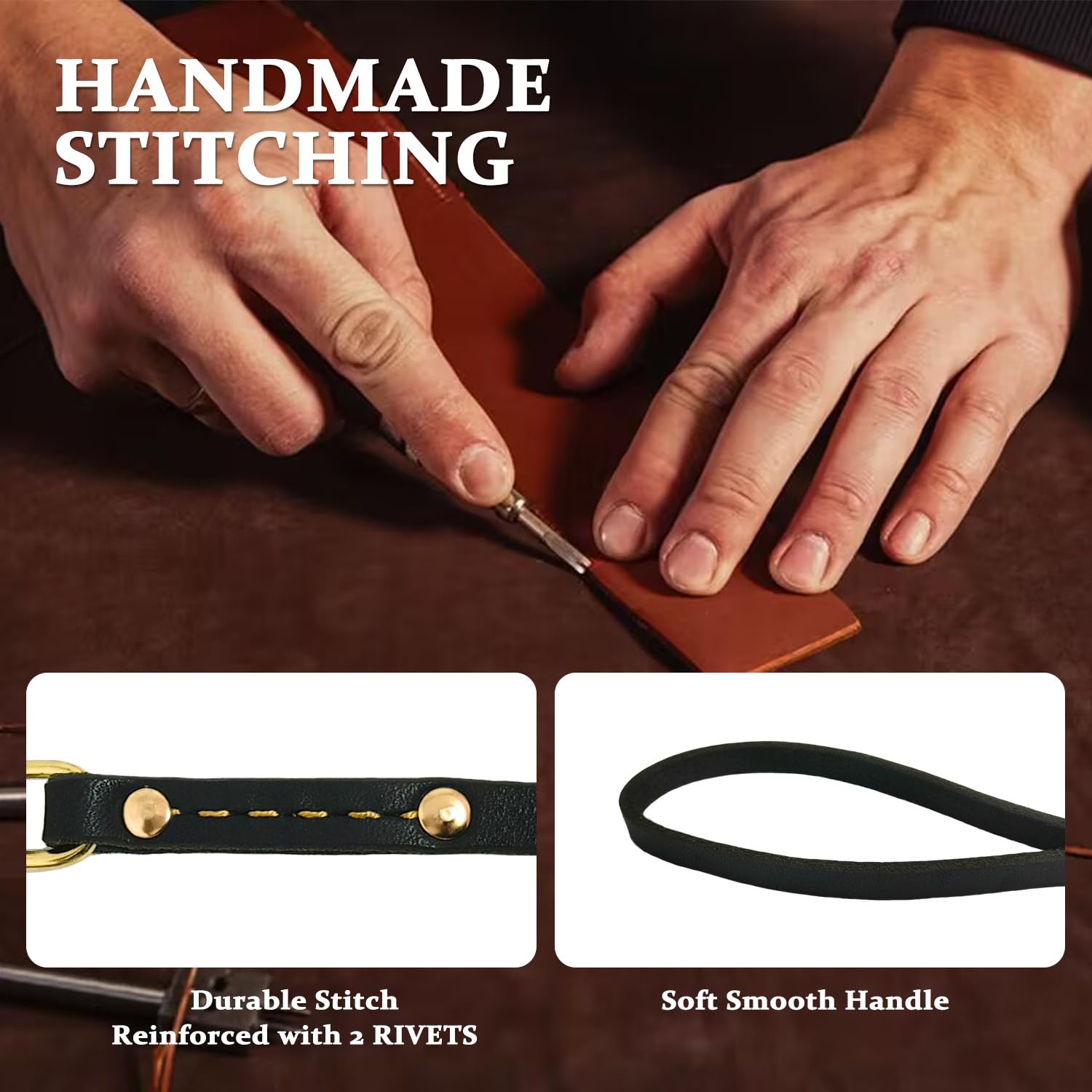 Leadfar heavy duty leash soft-handle close-up highlighting comfortable grip.