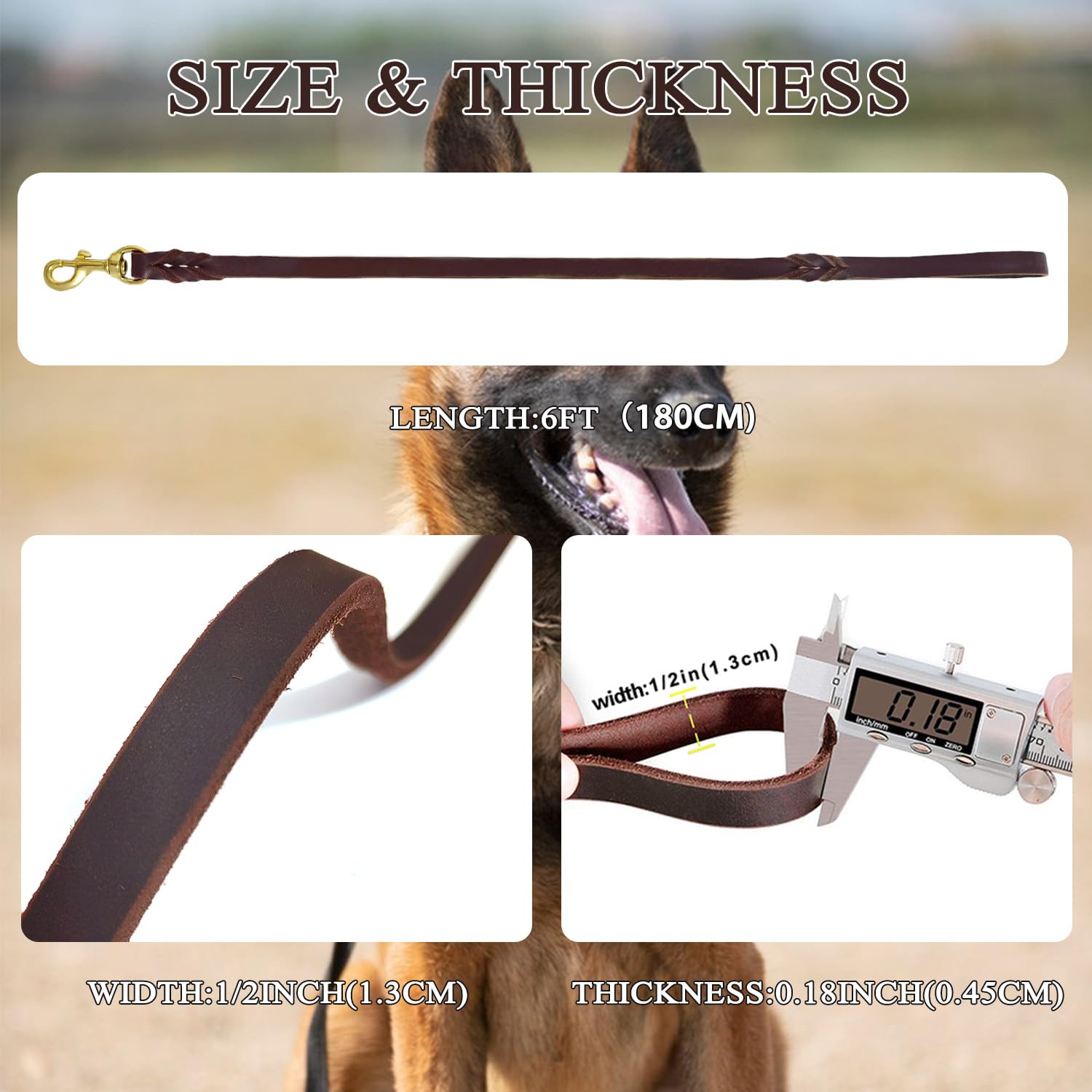 Leadfar leash size range for small to large dogs